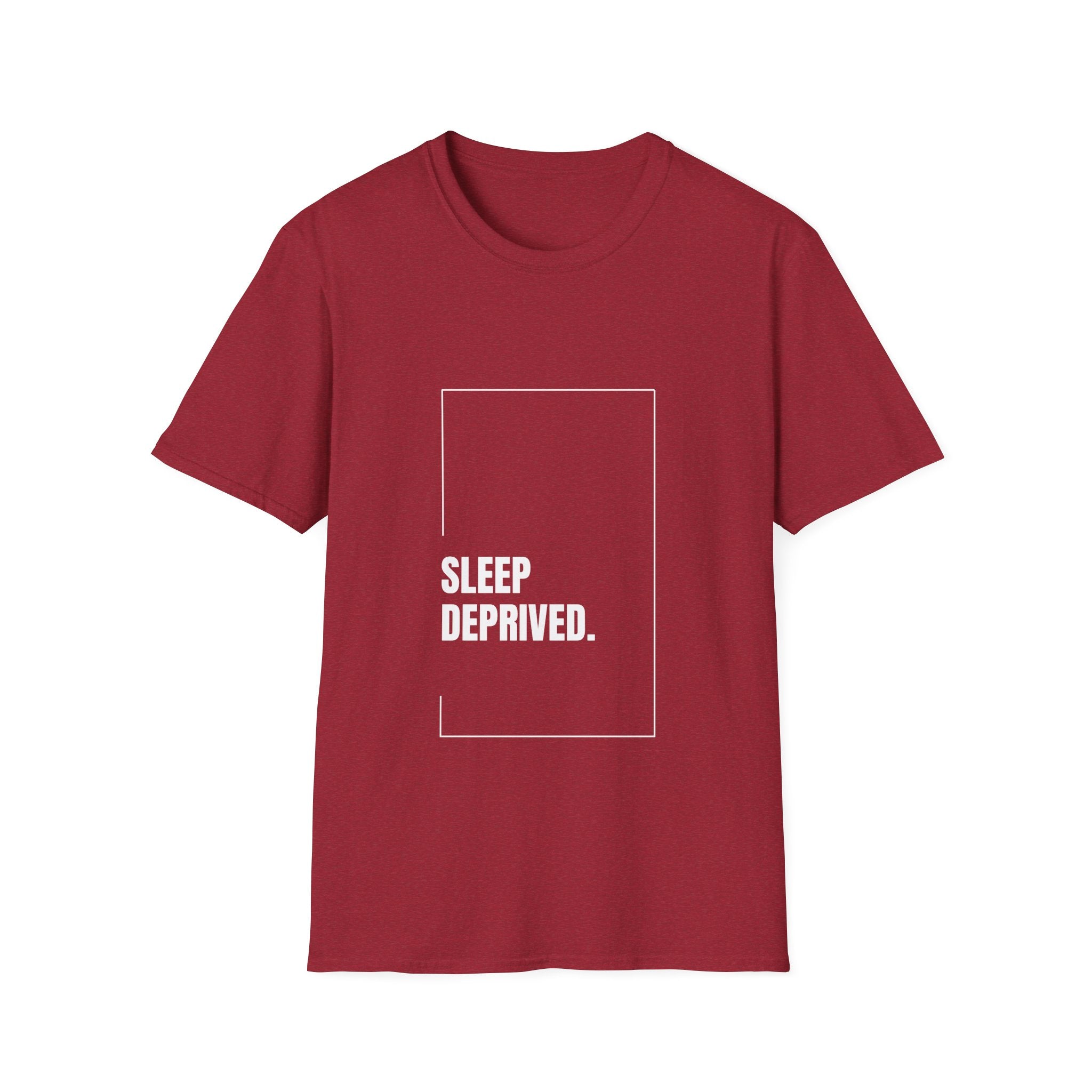 T-Shirt — "Sleep Deprived." Minimalist Graphic Tee for Night Owls