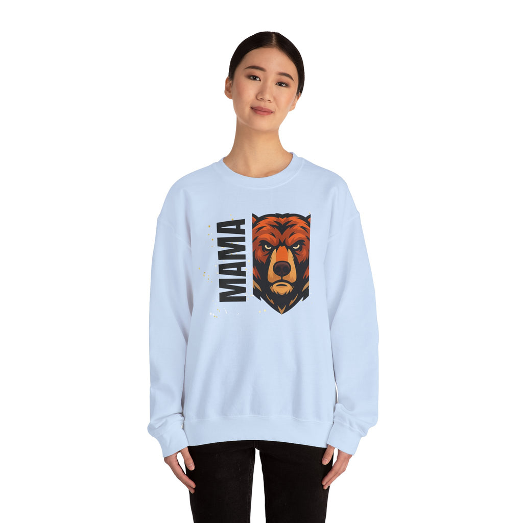 Mama Bear Sweatshirt — Bold Bear Graphic Crewneck for Moms