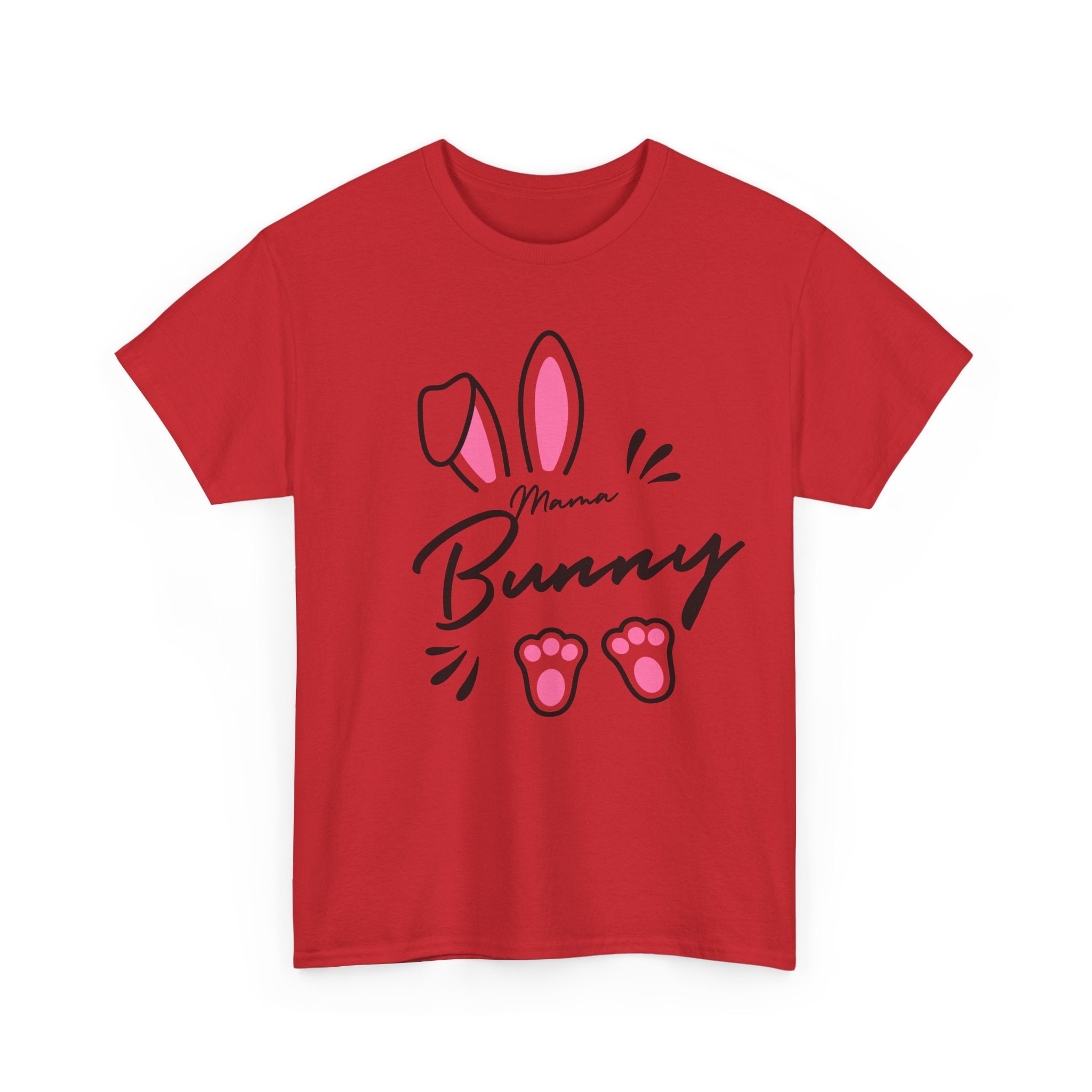 Mama Bunny T-Shirt — Cute Easter Mom Tee with Bunny Ears & Paws