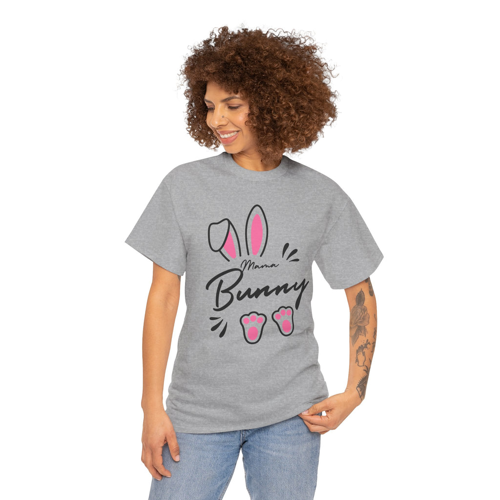 Mama Bunny T-Shirt — Cute Easter Mom Tee with Bunny Ears & Paws