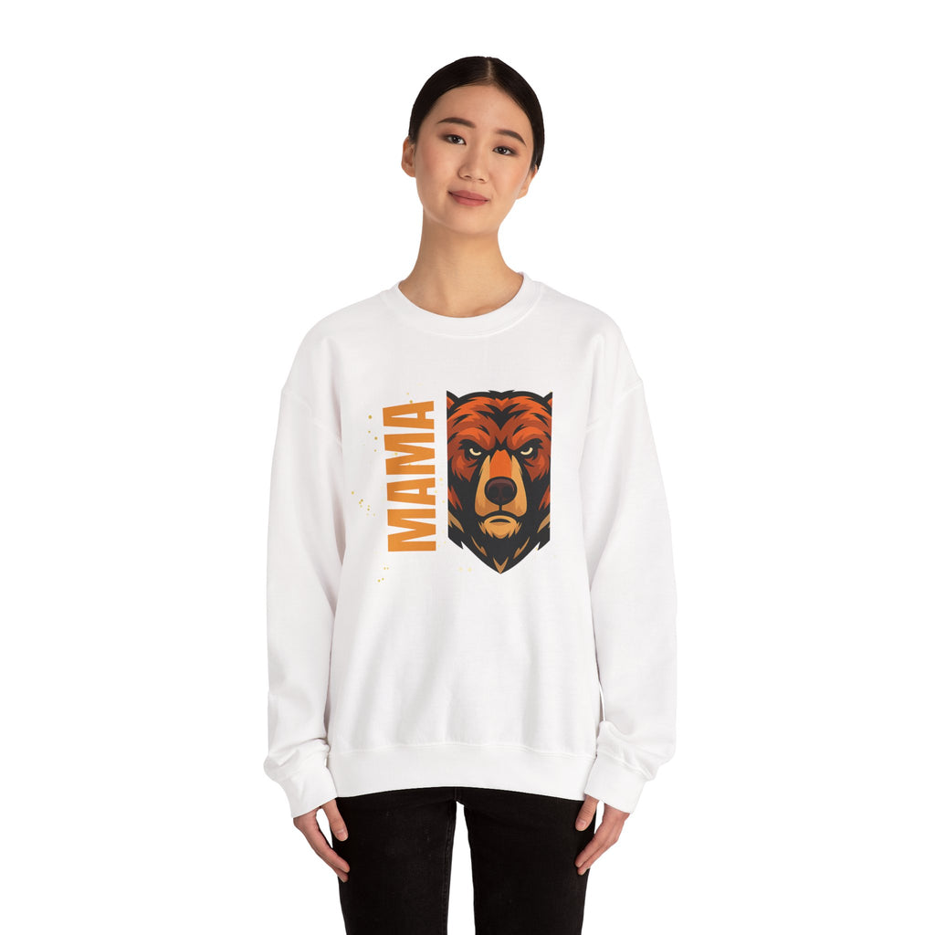 Mama Bear Sweatshirt — Bold Bear Head Graphic Crewneck