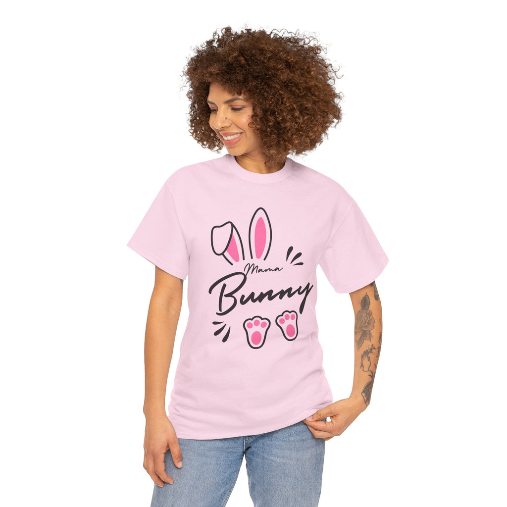 Mama Bunny T-Shirt — Cute Easter Mom Tee with Bunny Ears & Paws