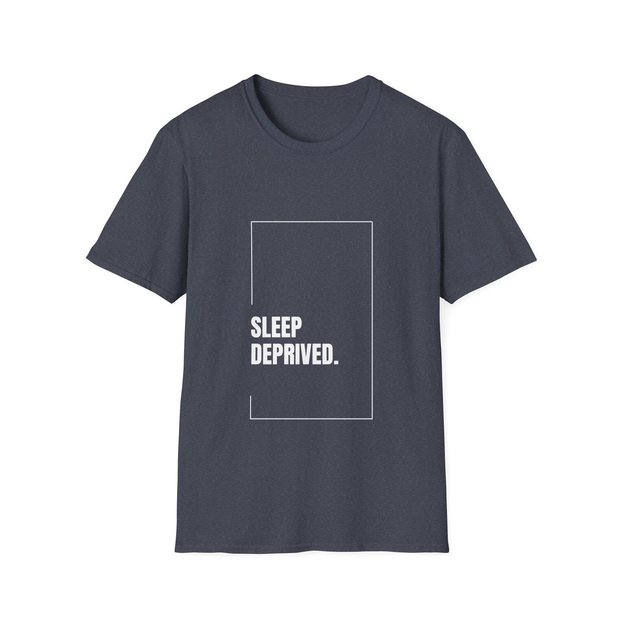T-Shirt — "Sleep Deprived." Minimalist Graphic Tee for Night Owls