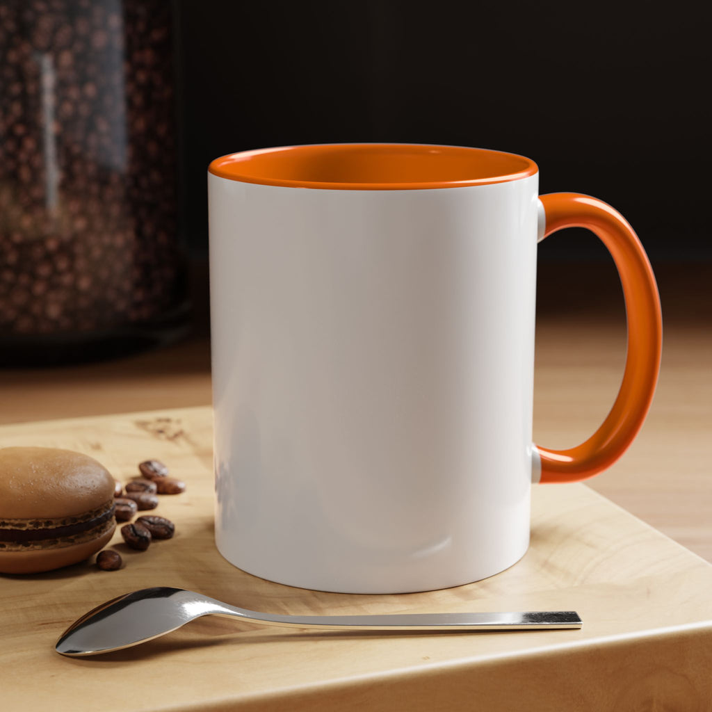 Accent Coffee Mug — 'Born to Protect' Black Accent Ceramic Mug (11oz)