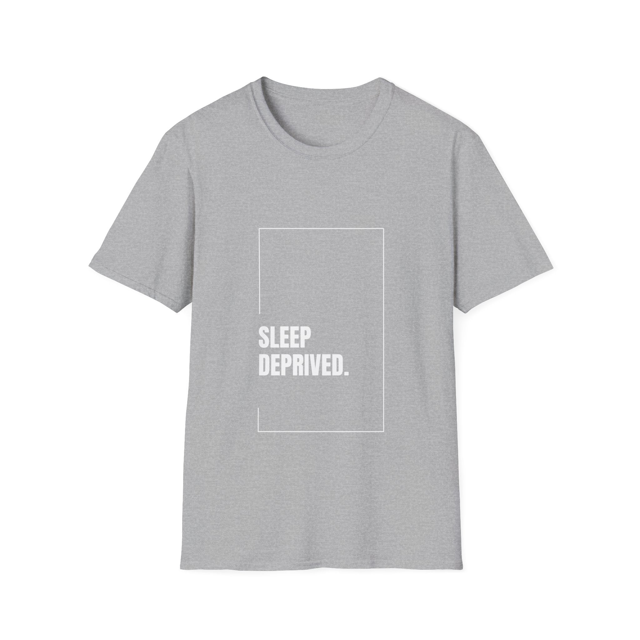 T-Shirt — "Sleep Deprived." Minimalist Graphic Tee for Night Owls
