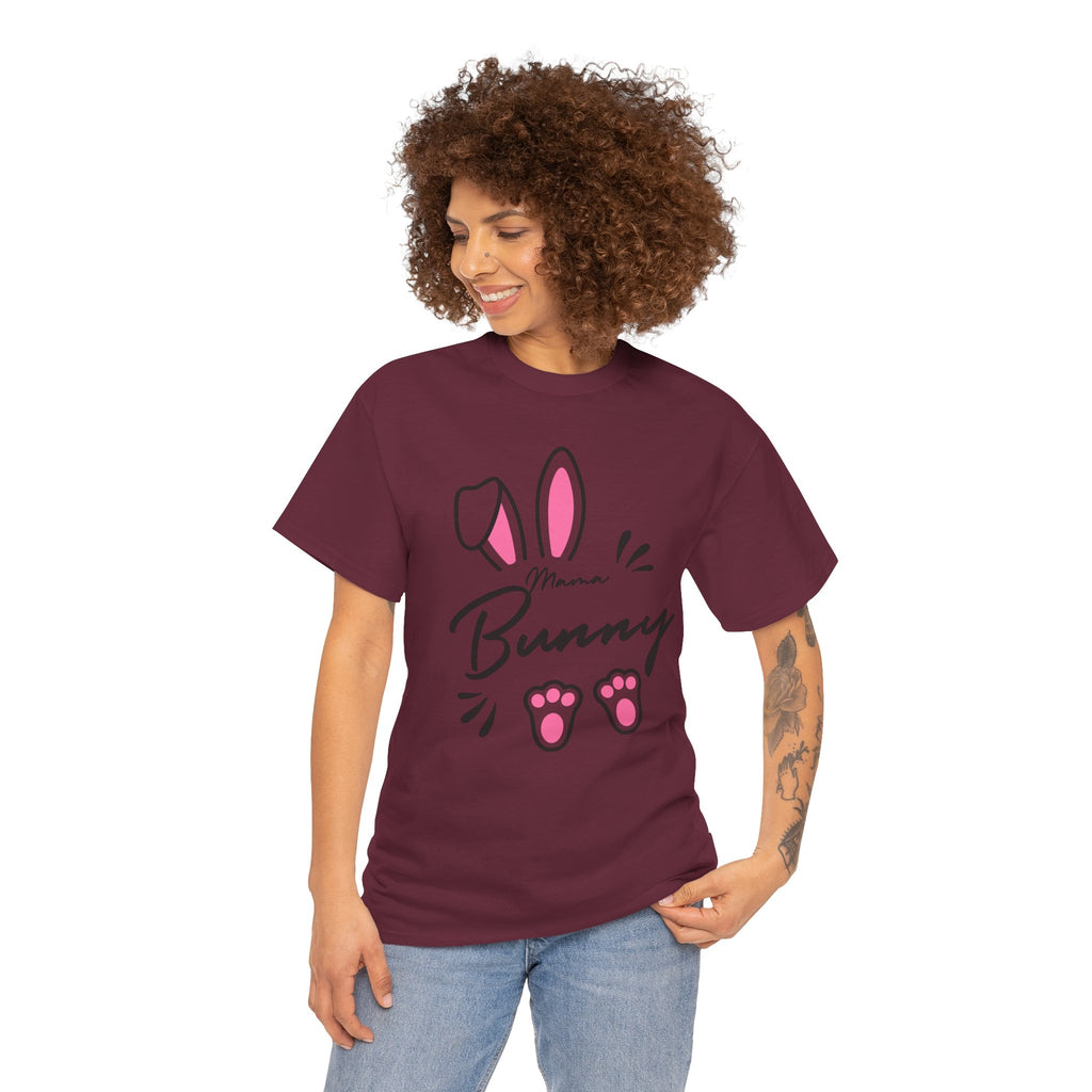 Mama Bunny T-Shirt — Cute Easter Mom Tee with Bunny Ears & Paws