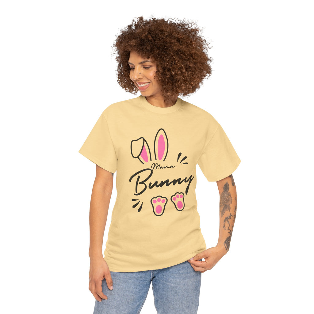 Mama Bunny T-Shirt — Cute Easter Mom Tee with Bunny Ears & Paws