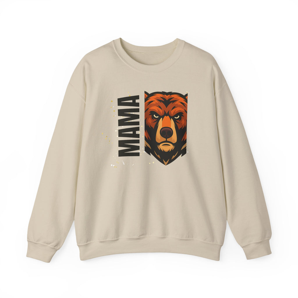 Mama Bear Sweatshirt — Bold Bear Graphic Crewneck for Moms