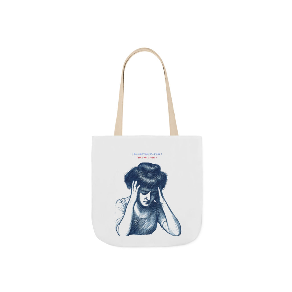 Sleep Deprived  — Thread Lightly Graphic Canvas Mom Tote Bag