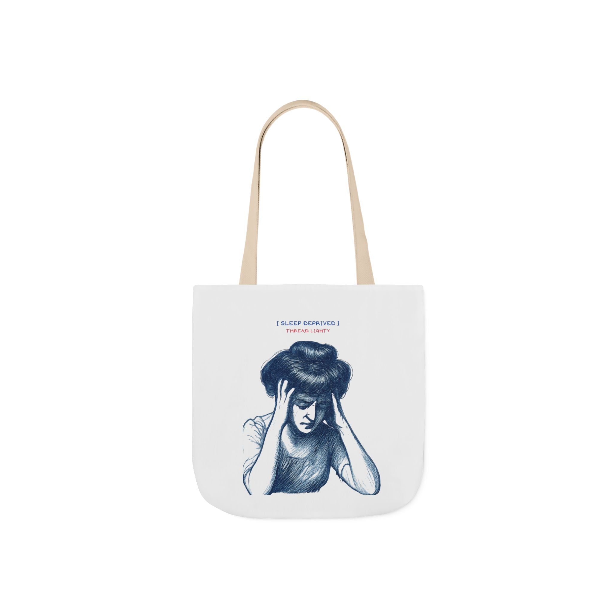 Sleep Deprived  — Thread Lightly Graphic Canvas Mom Tote Bag