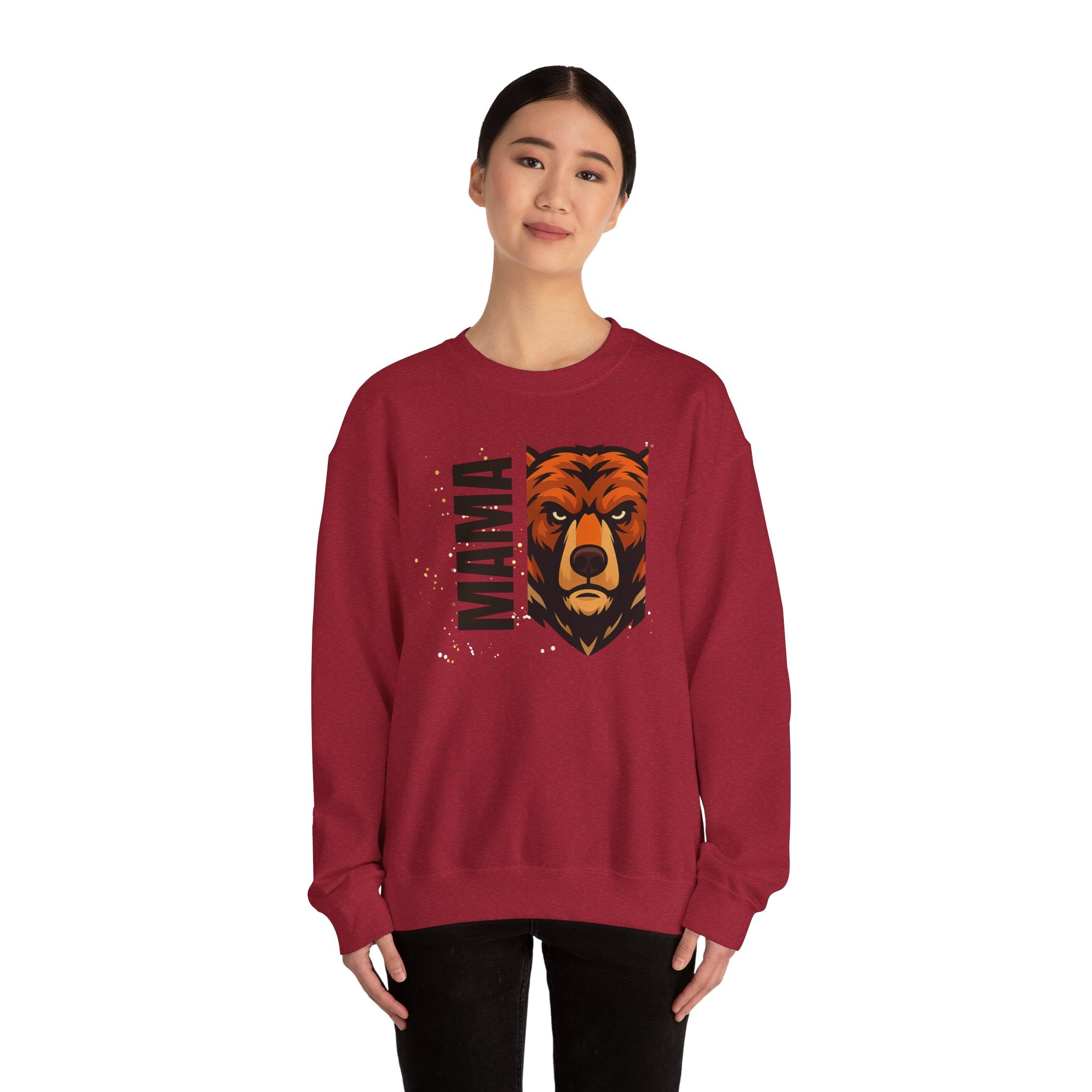 Mama Bear Sweatshirt — Bold Bear Graphic Crewneck for Moms