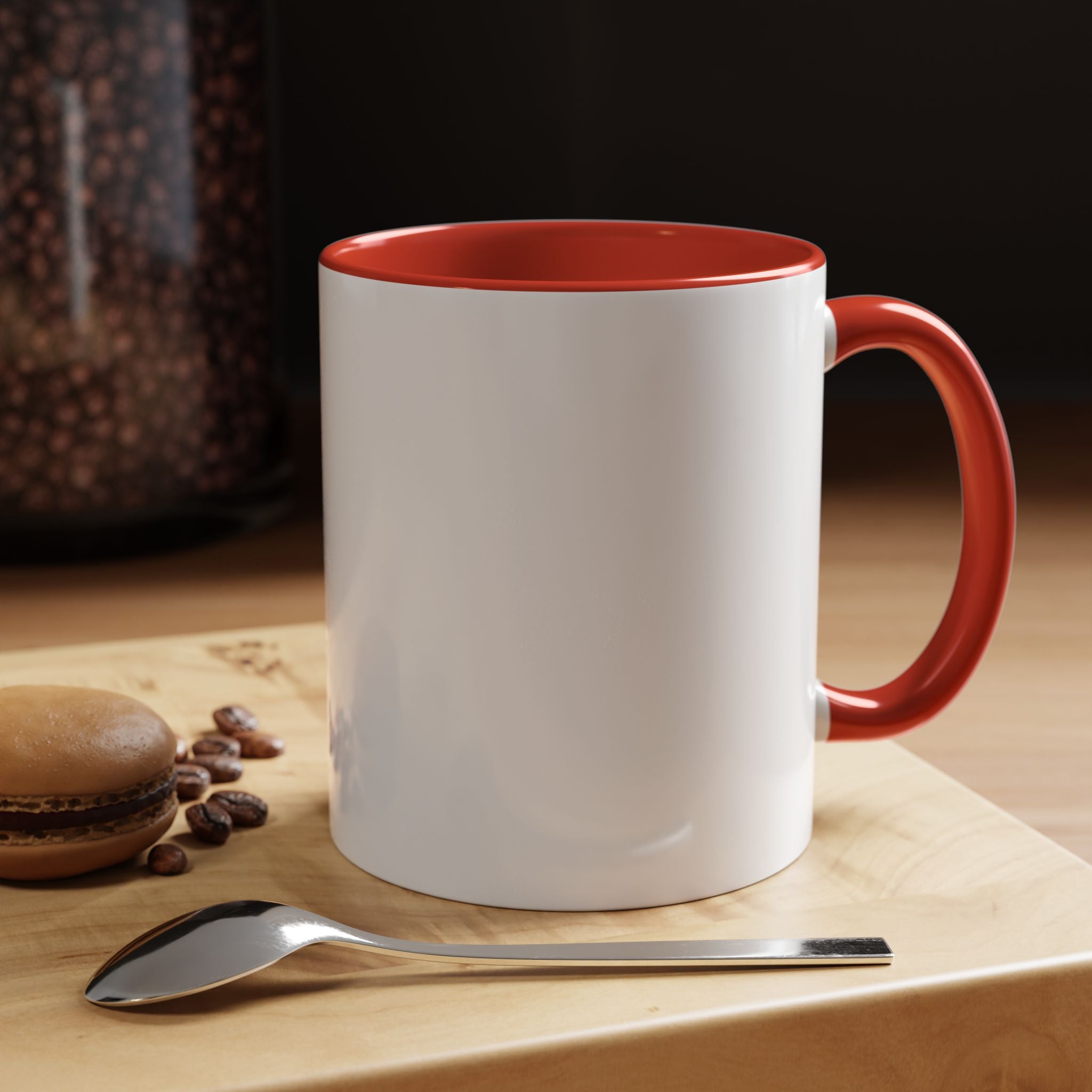 Accent Coffee Mug — 'Born to Protect' Black Accent Ceramic Mug (11oz)