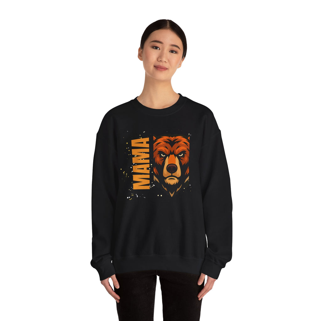 Mama Bear Sweatshirt — Bold Bear Head Graphic Crewneck