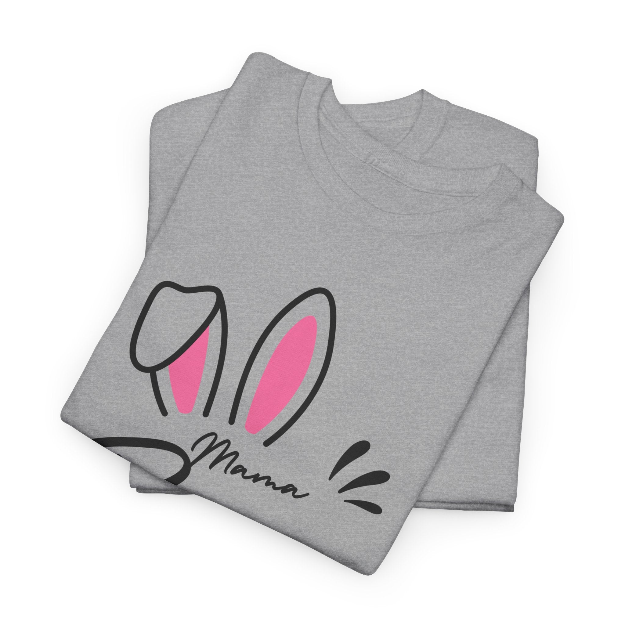 Mama Bunny T-Shirt — Cute Easter Mom Tee with Bunny Ears & Paws