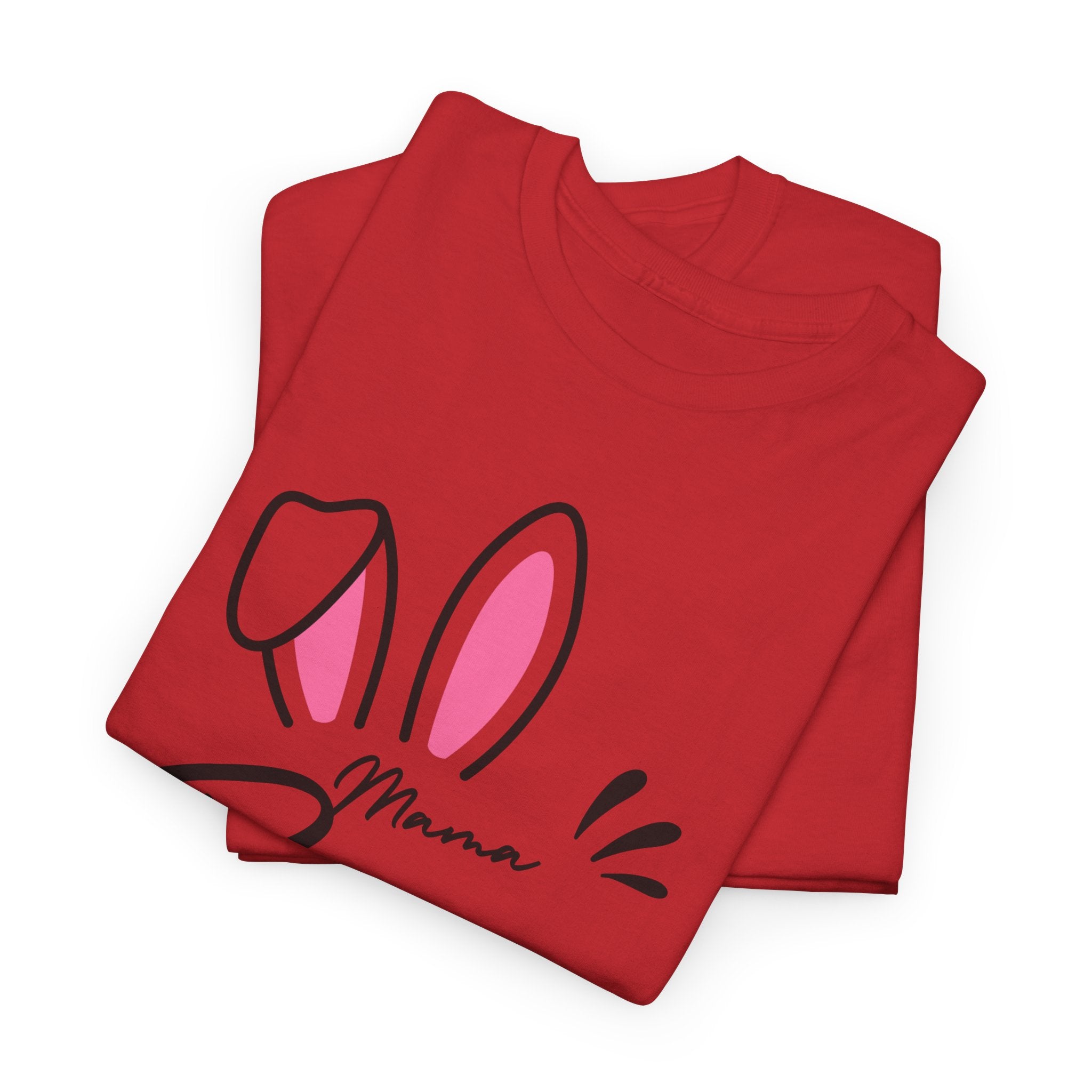 Mama Bunny T-Shirt — Cute Easter Mom Tee with Bunny Ears & Paws