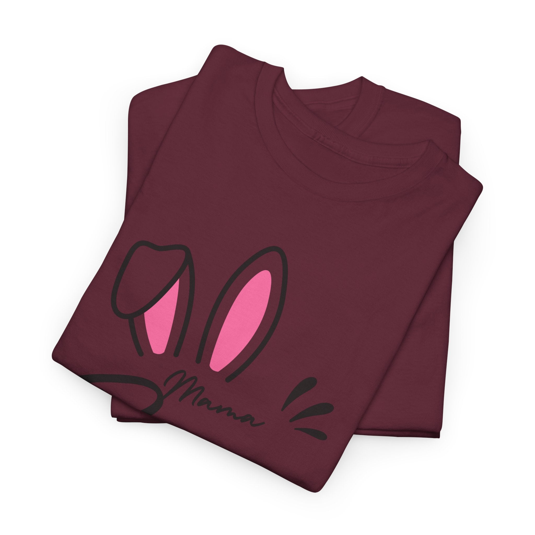 Mama Bunny T-Shirt — Cute Easter Mom Tee with Bunny Ears & Paws