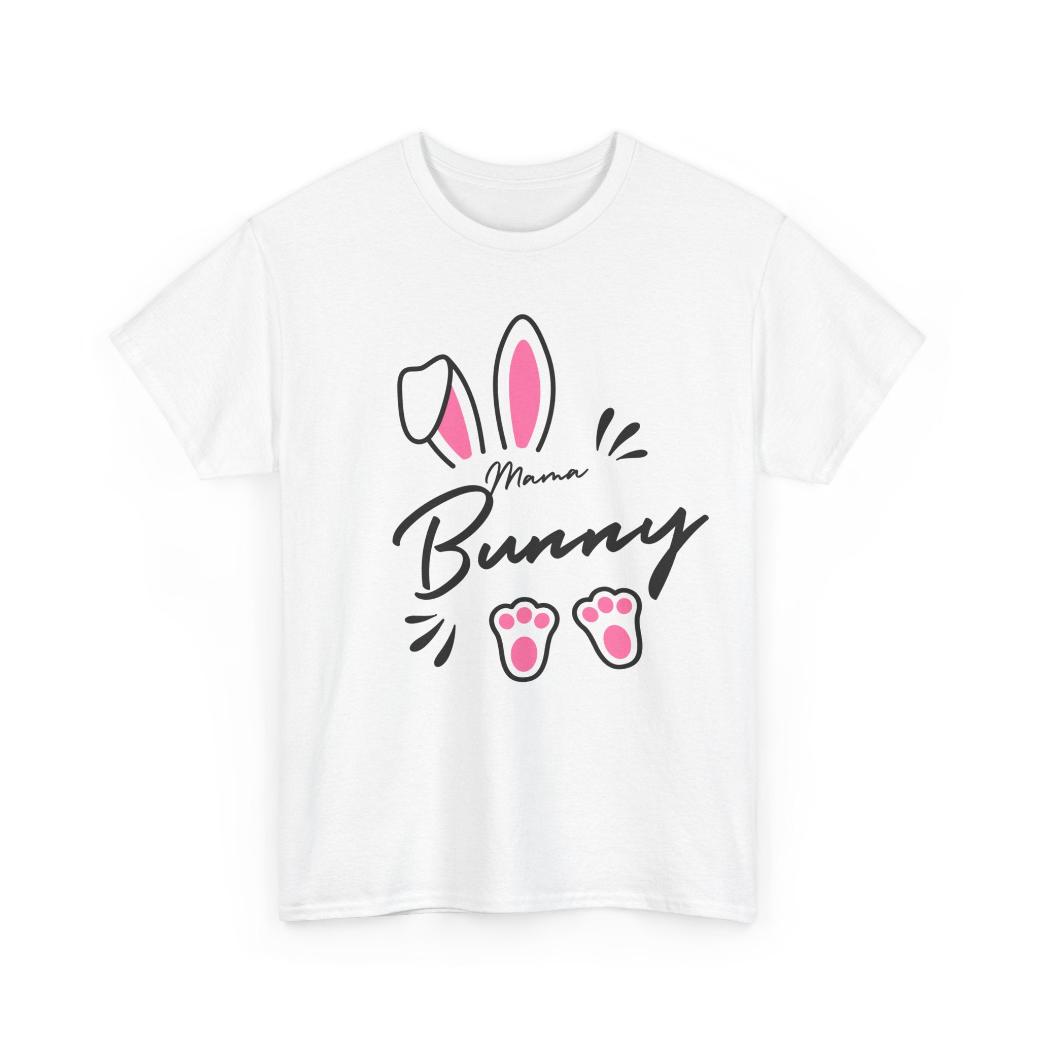 Mama Bunny T-Shirt — Cute Easter Mom Tee with Bunny Ears & Paws