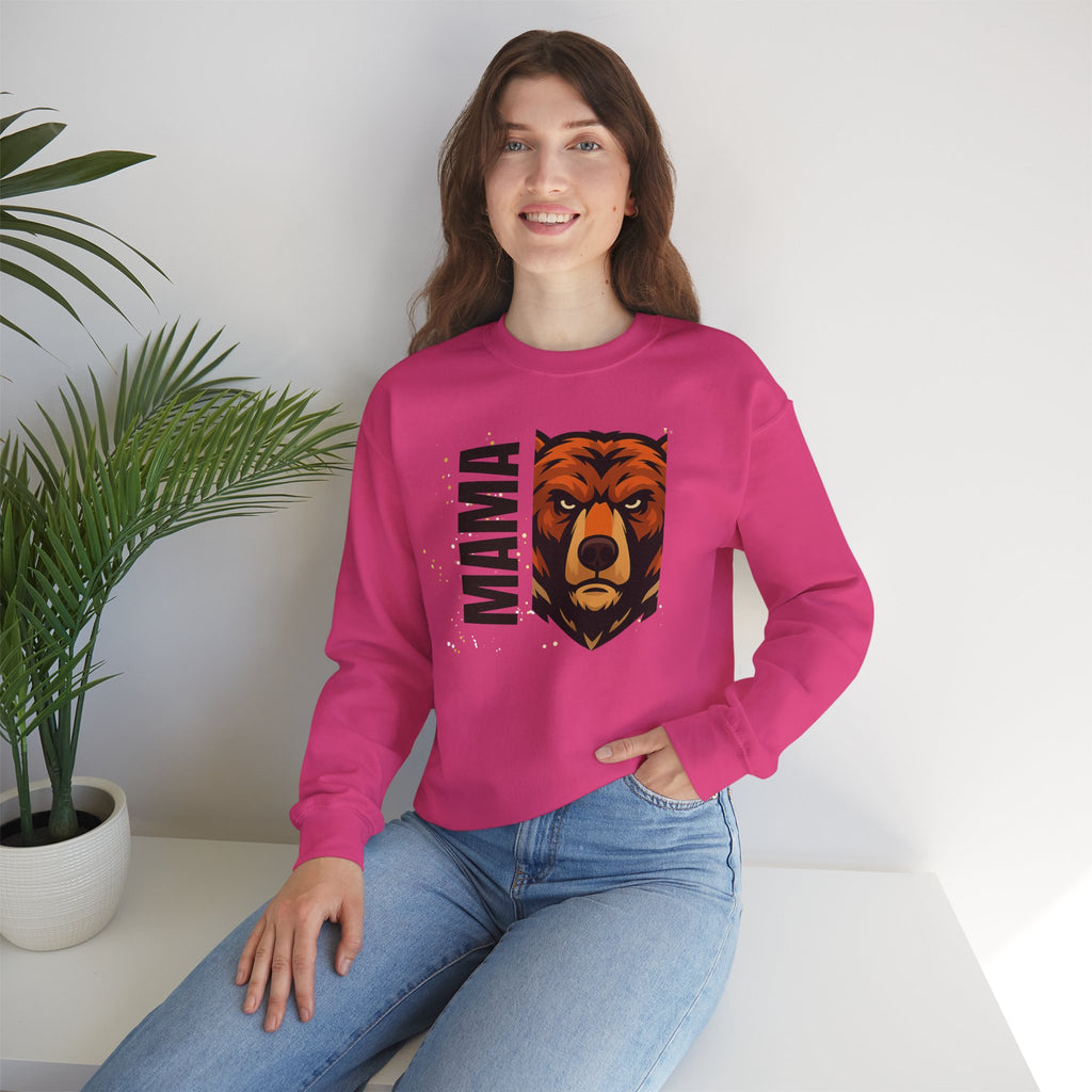 Mama Bear Sweatshirt — Bold Bear Graphic Crewneck for Moms
