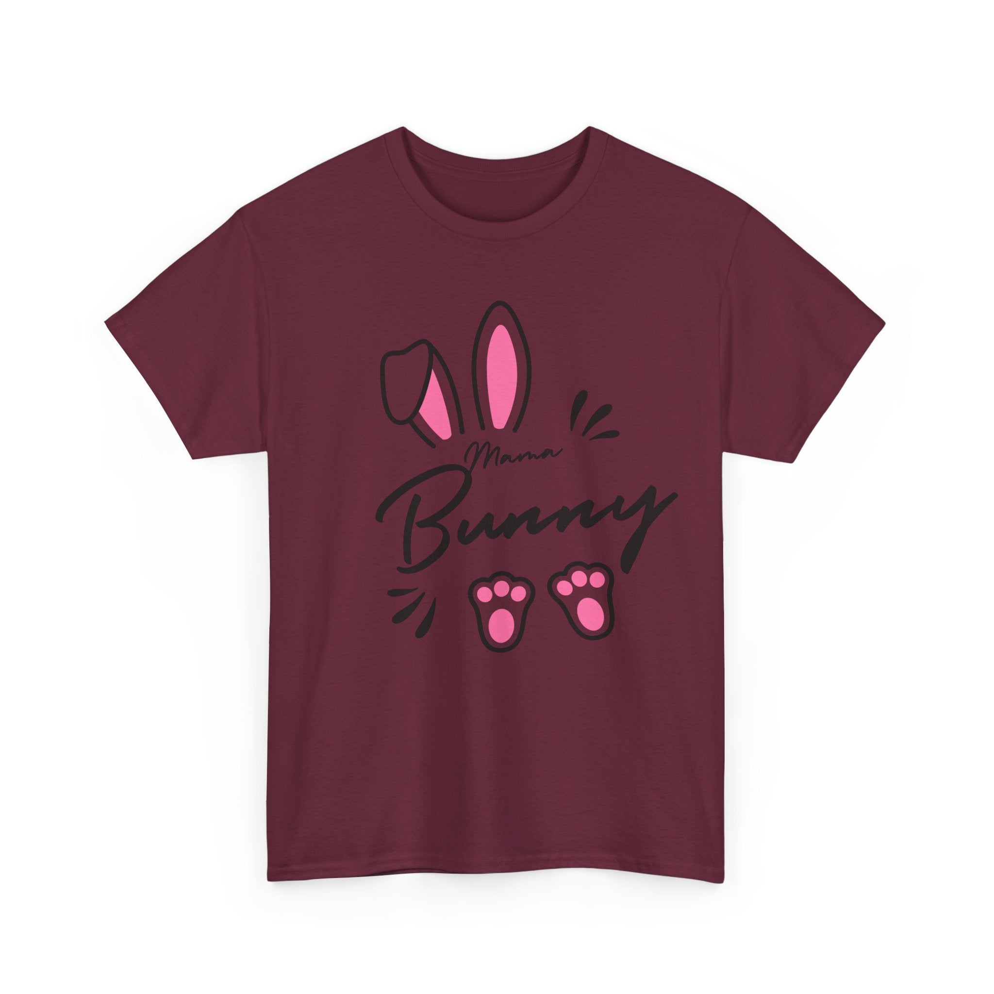 Mama Bunny T-Shirt — Cute Easter Mom Tee with Bunny Ears & Paws