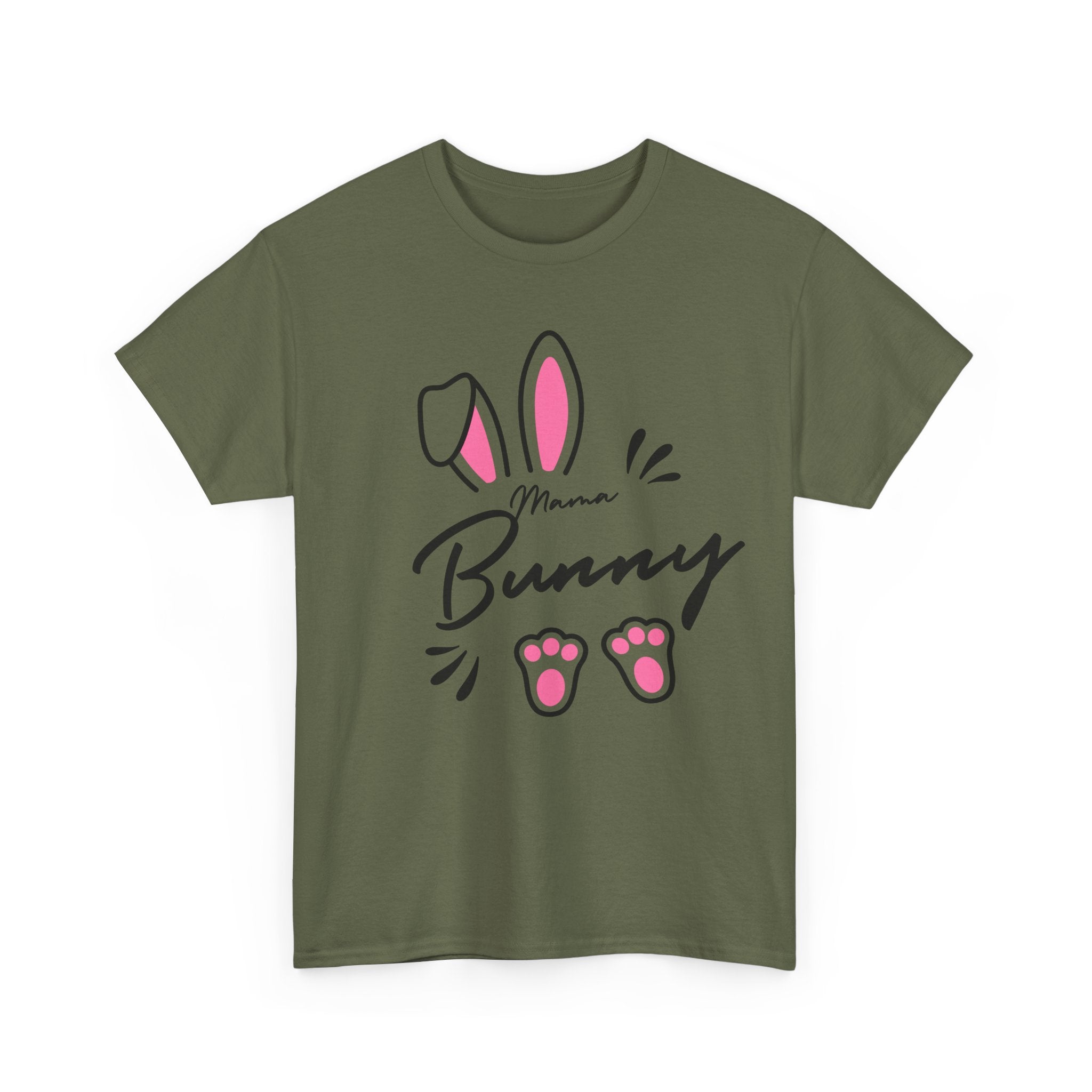Mama Bunny T-Shirt — Cute Easter Mom Tee with Bunny Ears & Paws