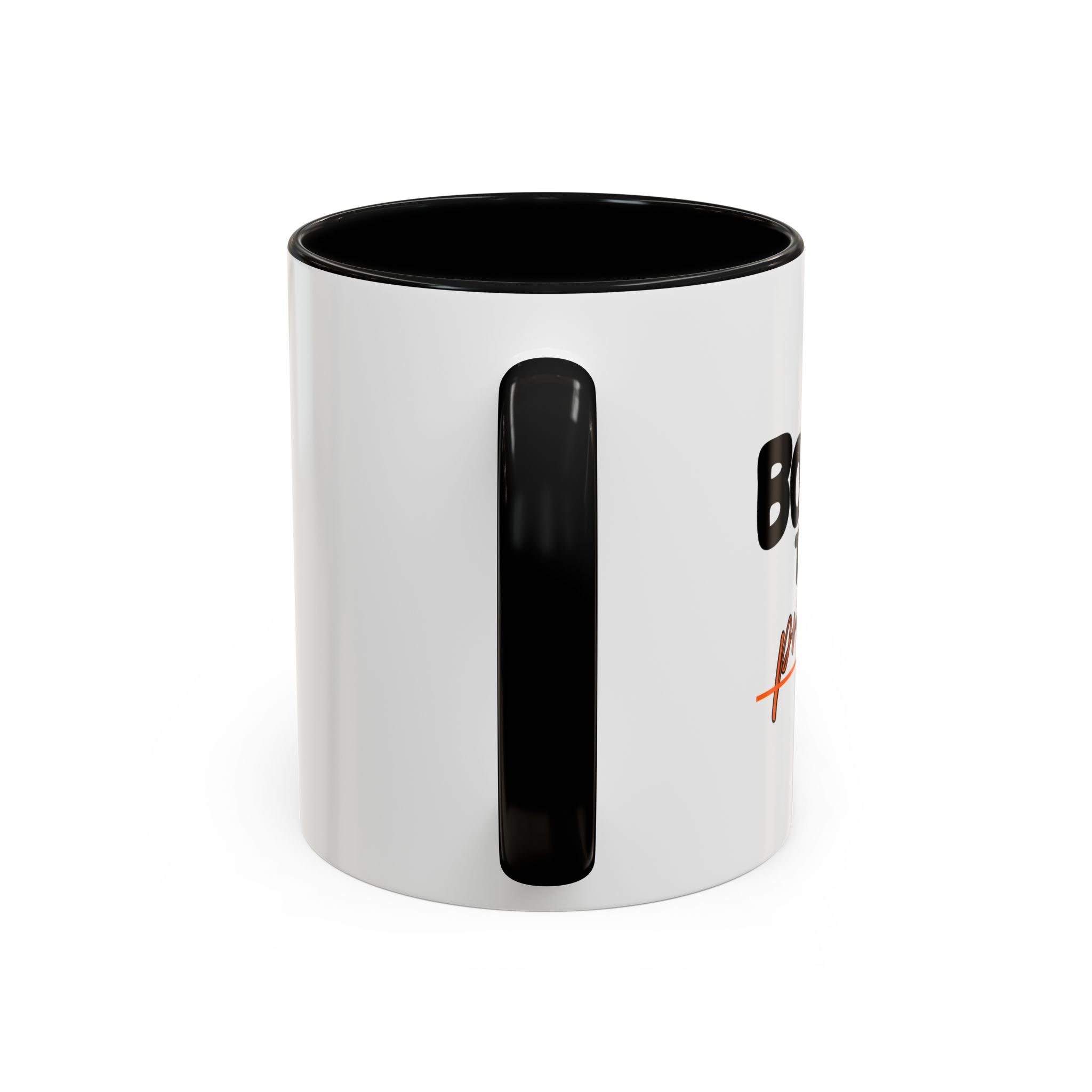 Accent Coffee Mug — 'Born to Protect' Black Accent Ceramic Mug (11oz)