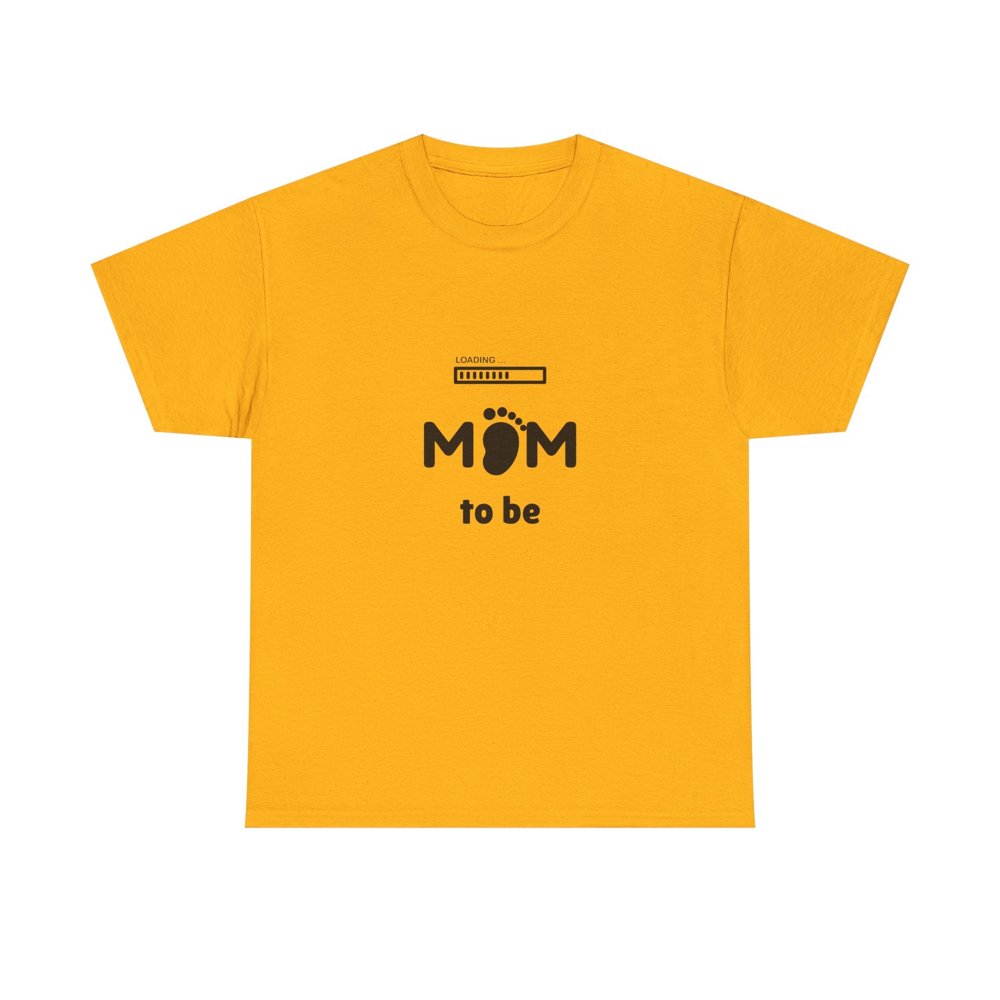 Mom To Be Pregnancy T‑Shirt — Cute 'Mom' with Baby Footprint & Progress Bar