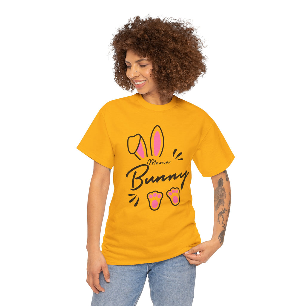 Mama Bunny T-Shirt — Cute Easter Mom Tee with Bunny Ears & Paws