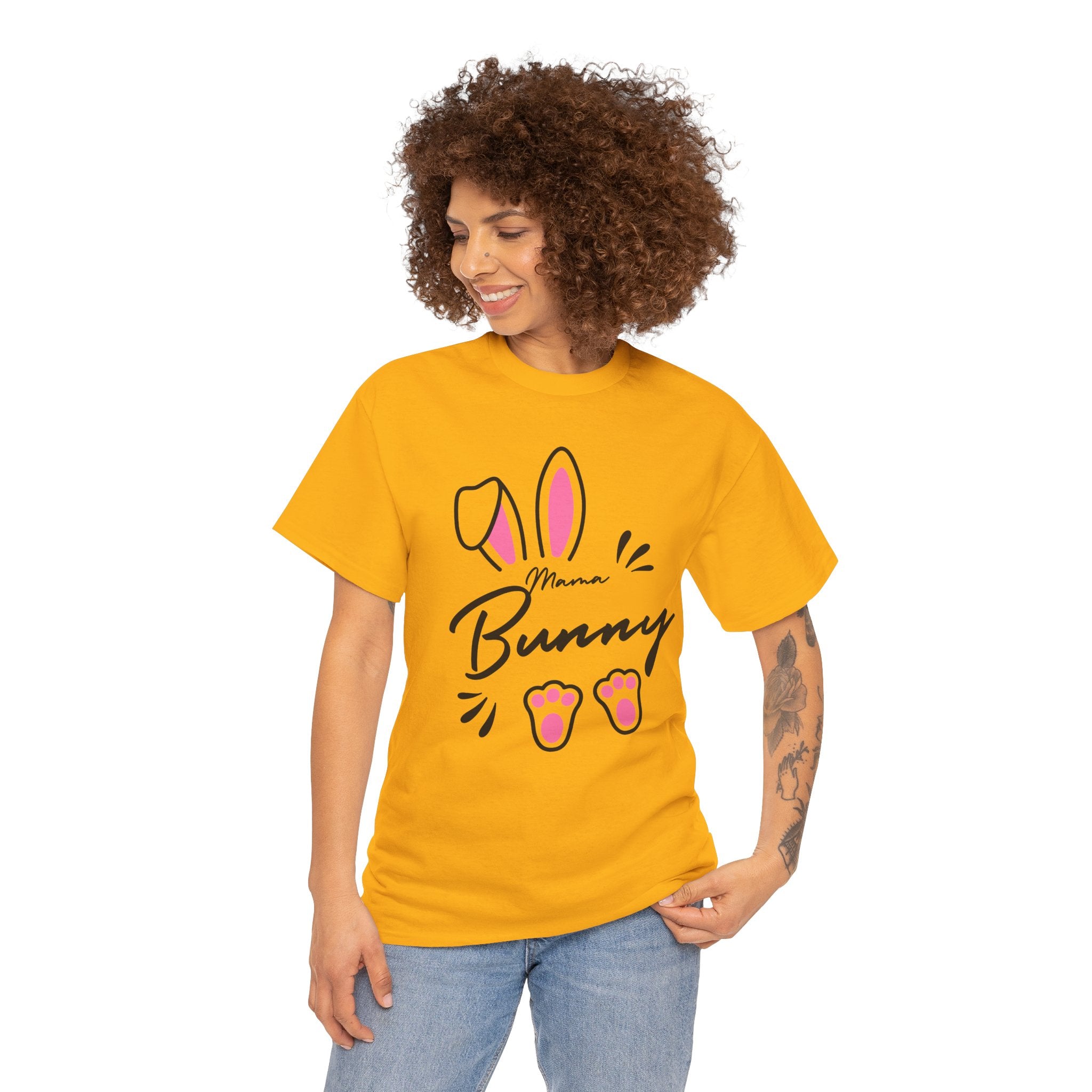 Mama Bunny T-Shirt — Cute Easter Mom Tee with Bunny Ears & Paws