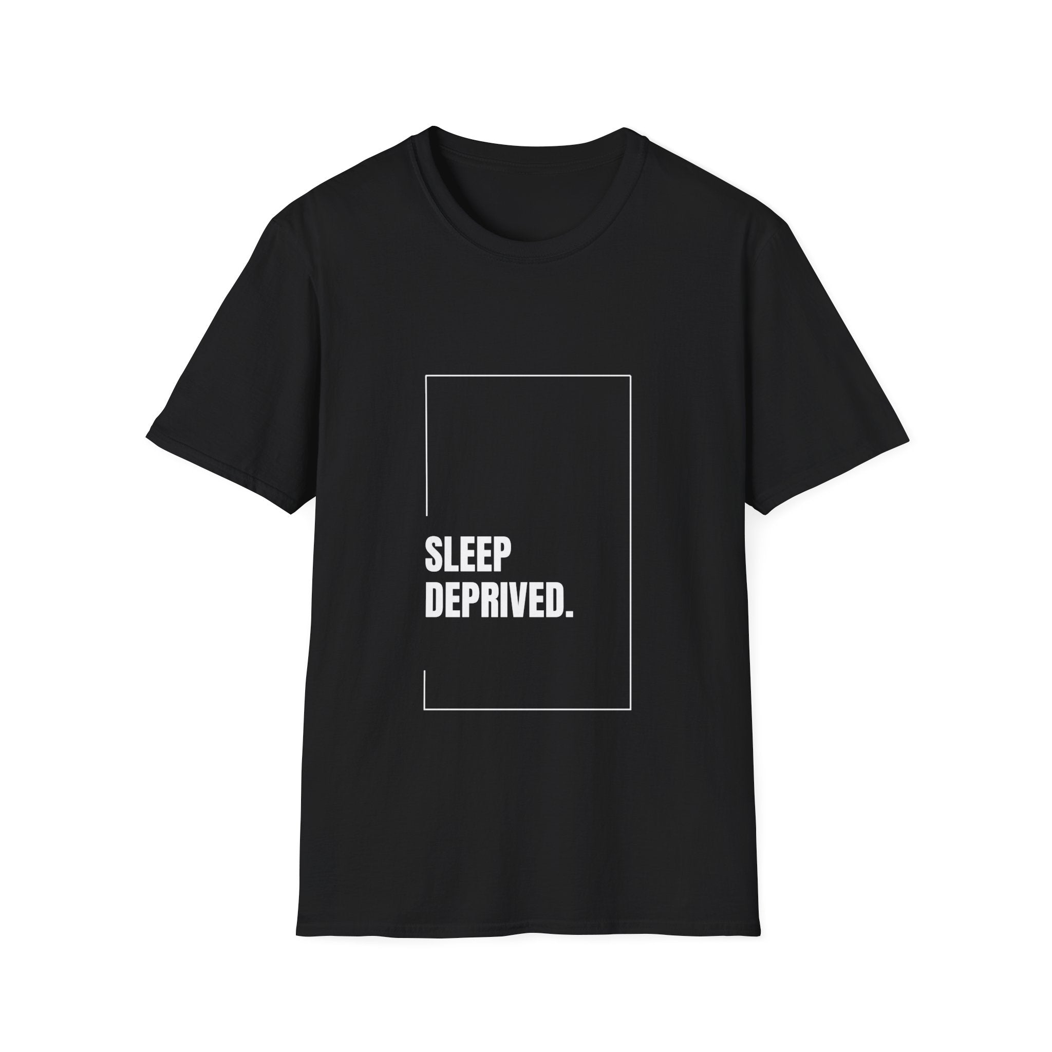 T-Shirt — "Sleep Deprived." Minimalist Graphic Tee for Night Owls