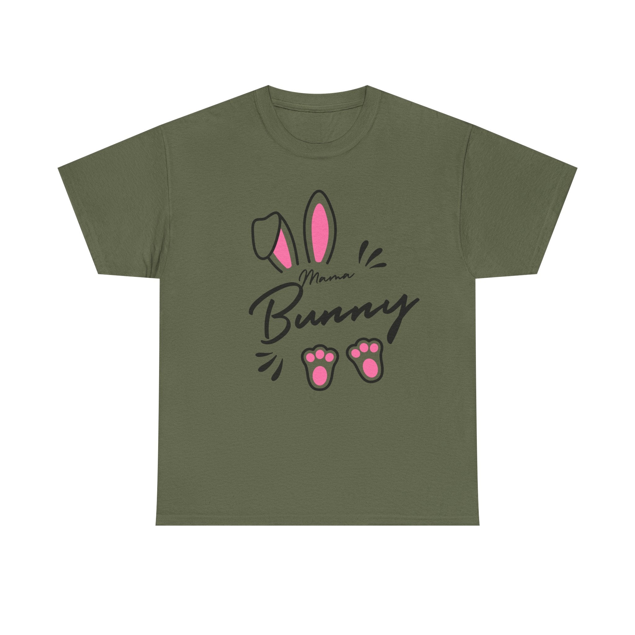 Mama Bunny T-Shirt — Cute Easter Mom Tee with Bunny Ears & Paws