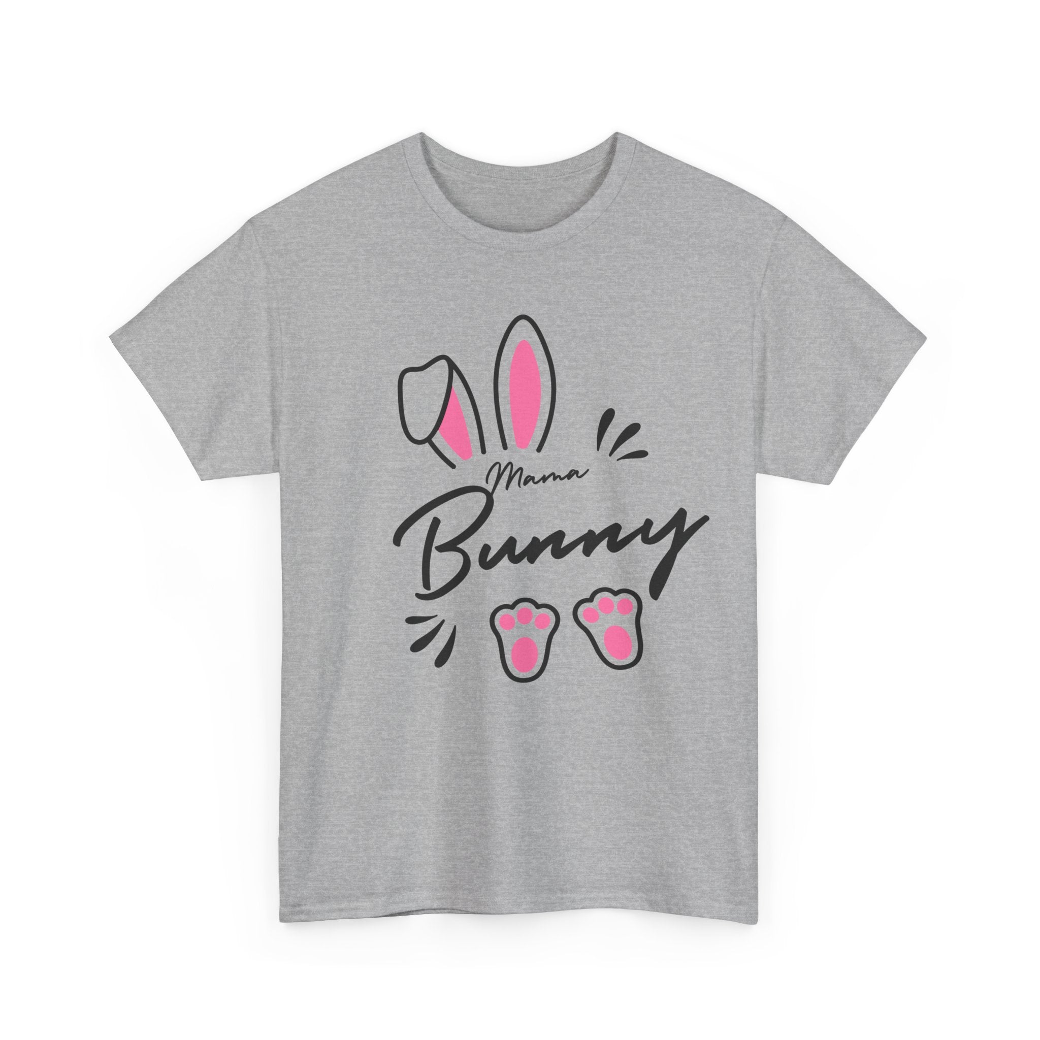Mama Bunny T-Shirt — Cute Easter Mom Tee with Bunny Ears & Paws