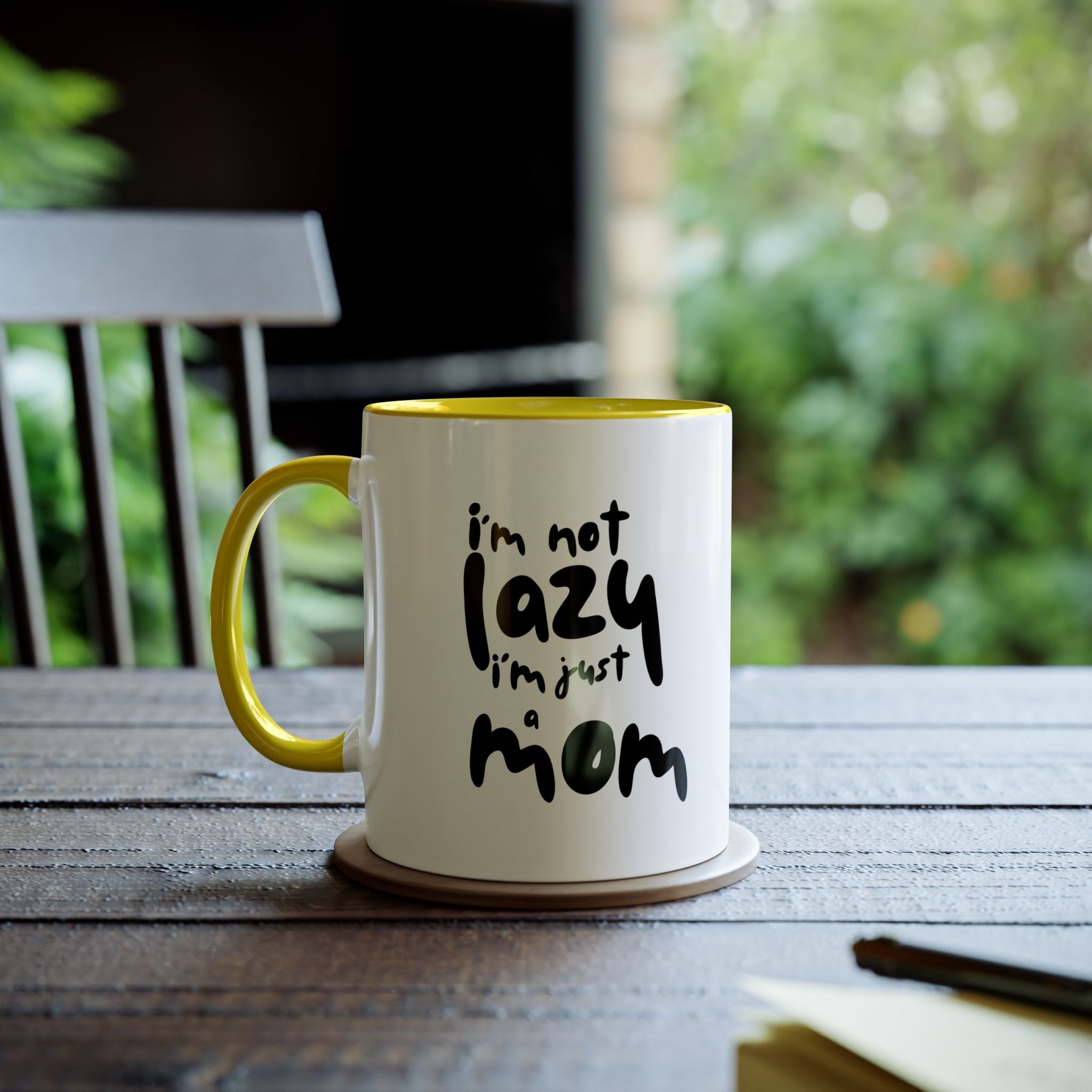 I'm not  Lazy, I'm just a Mom - Two-Tone Coffee Mugs, 11oz