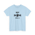 Boy Mom T-Shirt – Pregnancy Announcement Tee with Baby Footprint & Loading Bar