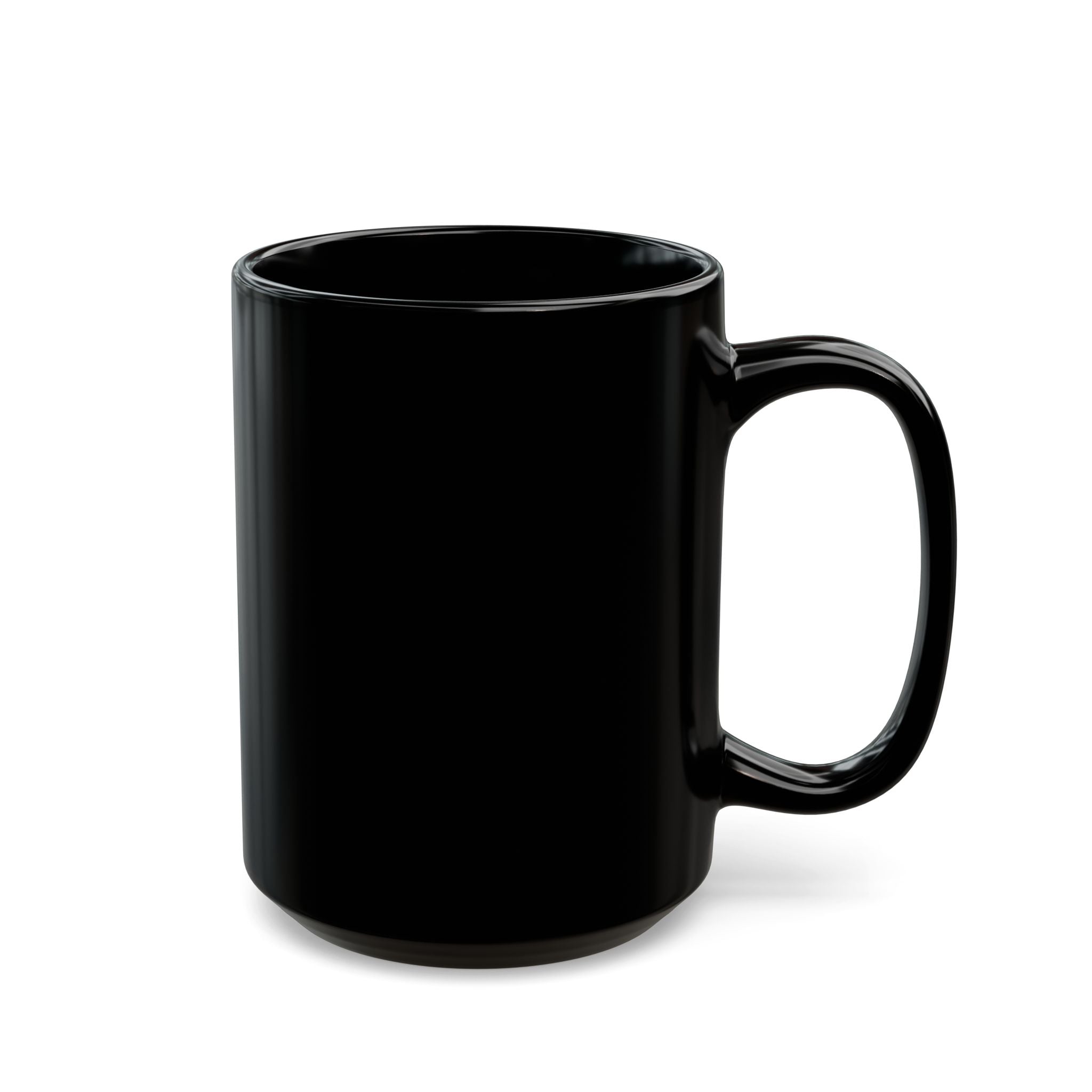 Be Quiet Mug — Black Coffee Cup with Minimalist Bold Text (11oz & 15oz)