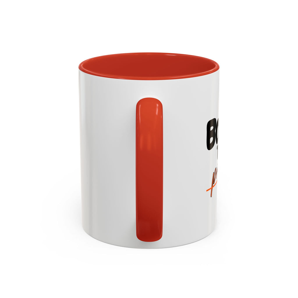 Accent Coffee Mug — 'Born to Protect' Black Accent Ceramic Mug (11oz)