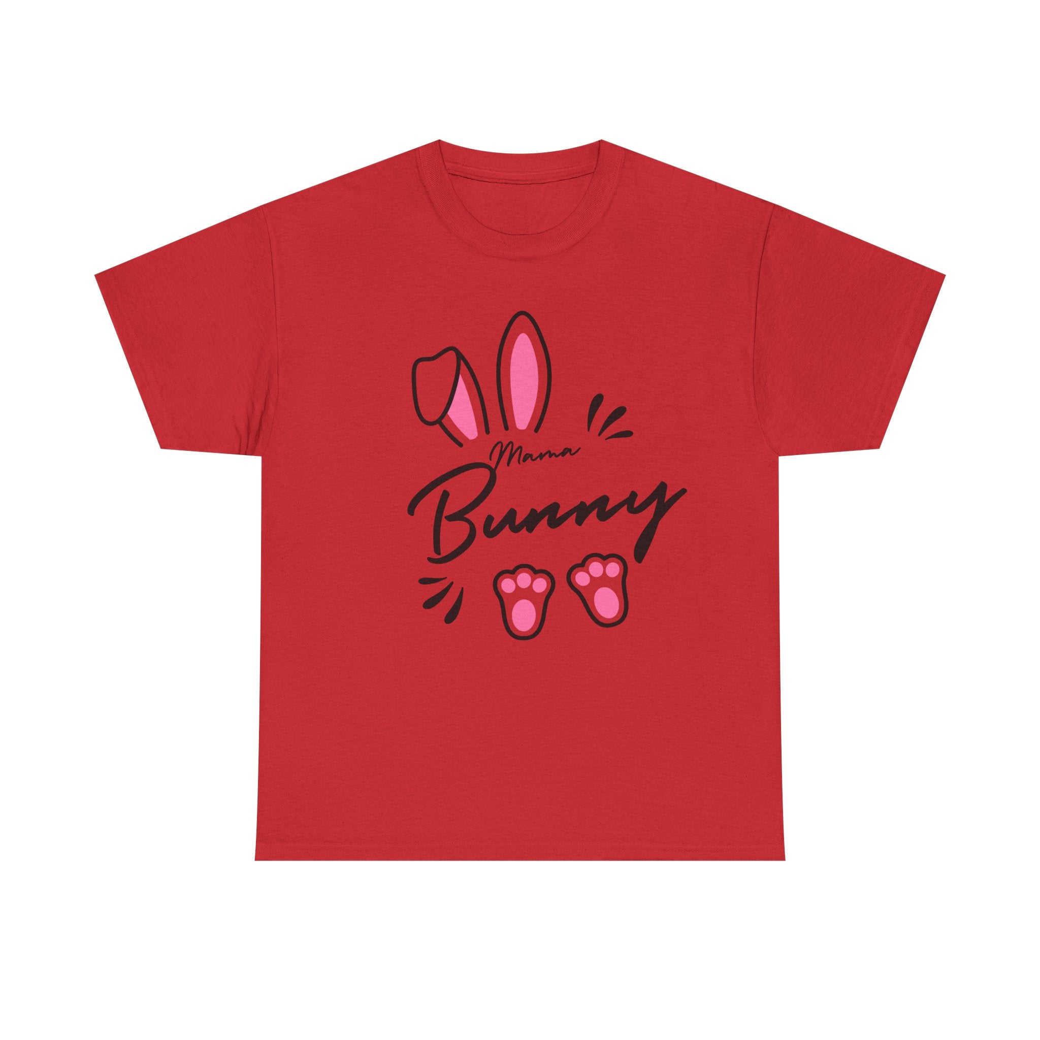 Mama Bunny T-Shirt — Cute Easter Mom Tee with Bunny Ears & Paws