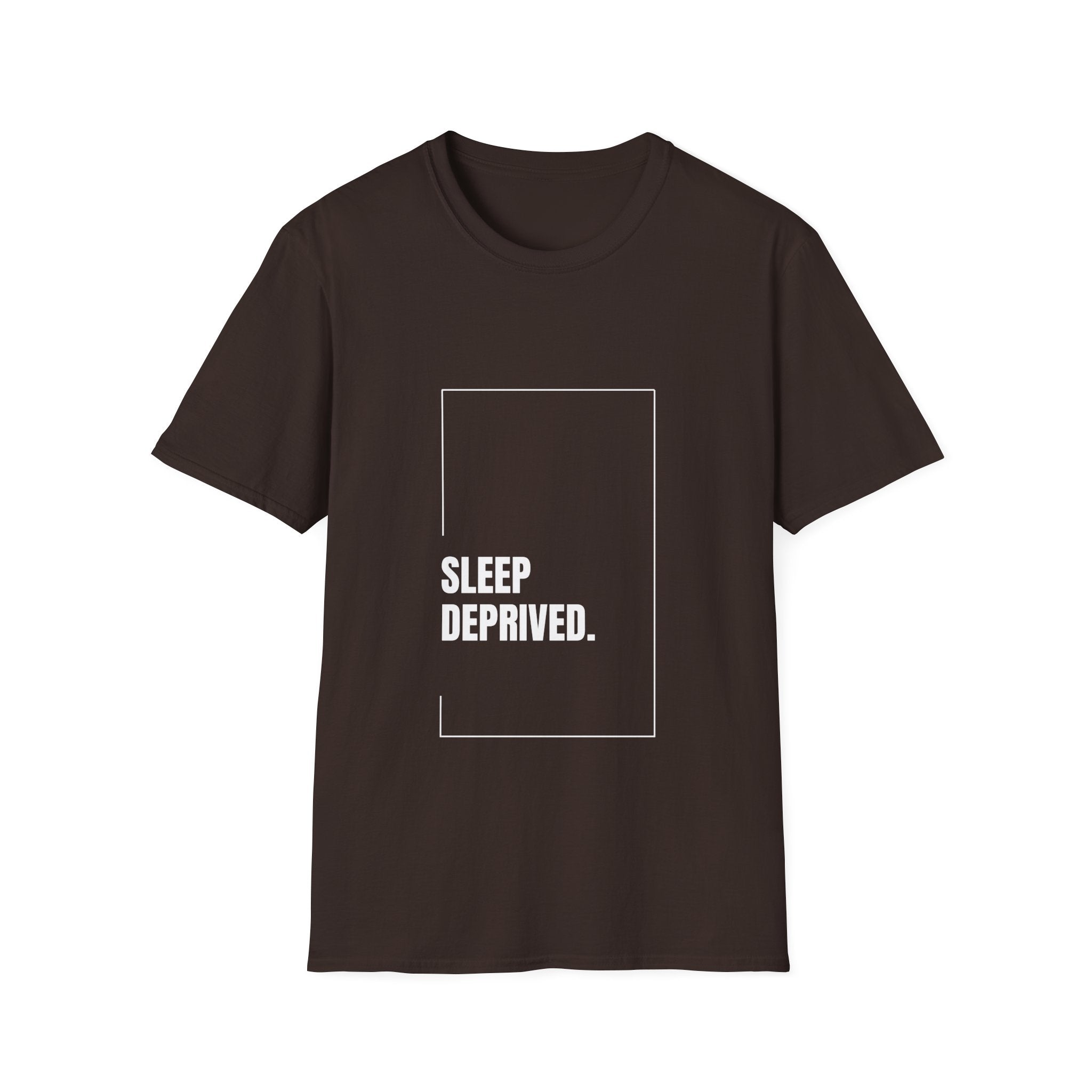 T-Shirt — "Sleep Deprived." Minimalist Graphic Tee for Night Owls