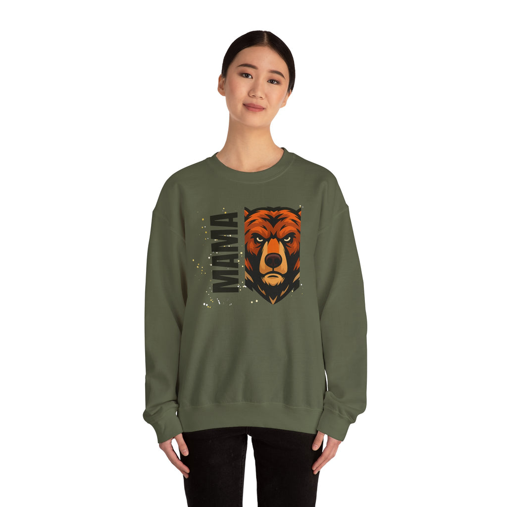 Mama Bear Sweatshirt — Bold Bear Graphic Crewneck for Moms