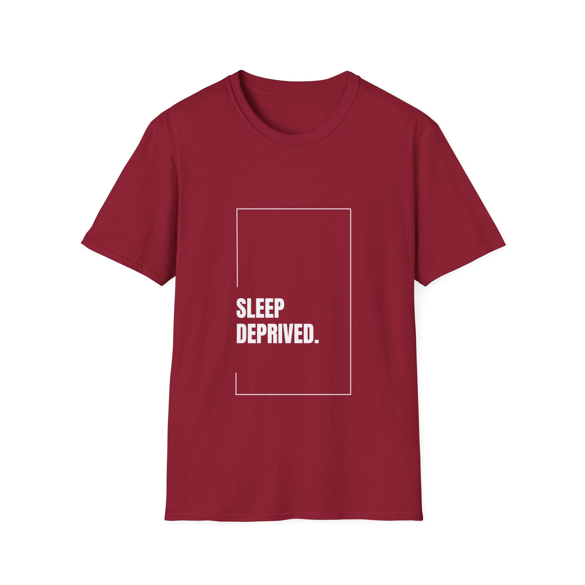T-Shirt — "Sleep Deprived." Minimalist Graphic Tee for Night Owls