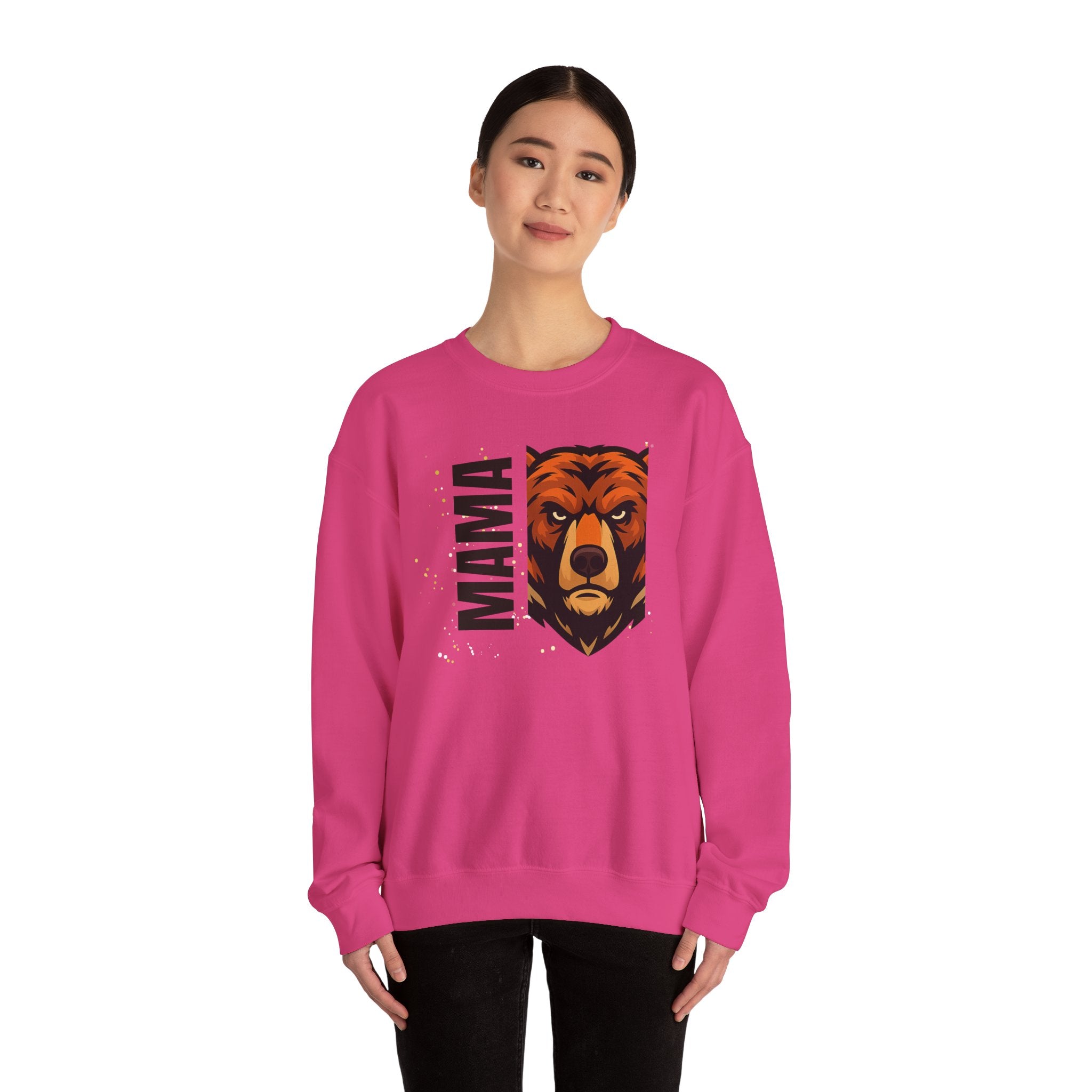Mama Bear Sweatshirt — Bold Bear Graphic Crewneck for Moms