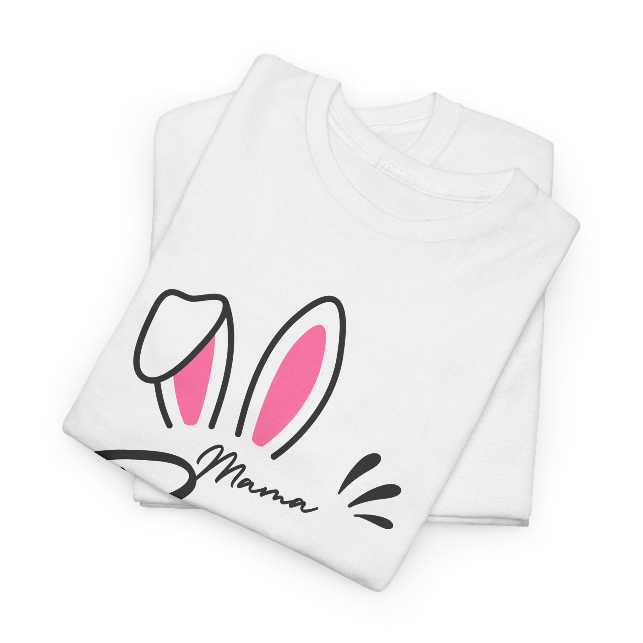 Mama Bunny T-Shirt — Cute Easter Mom Tee with Bunny Ears & Paws