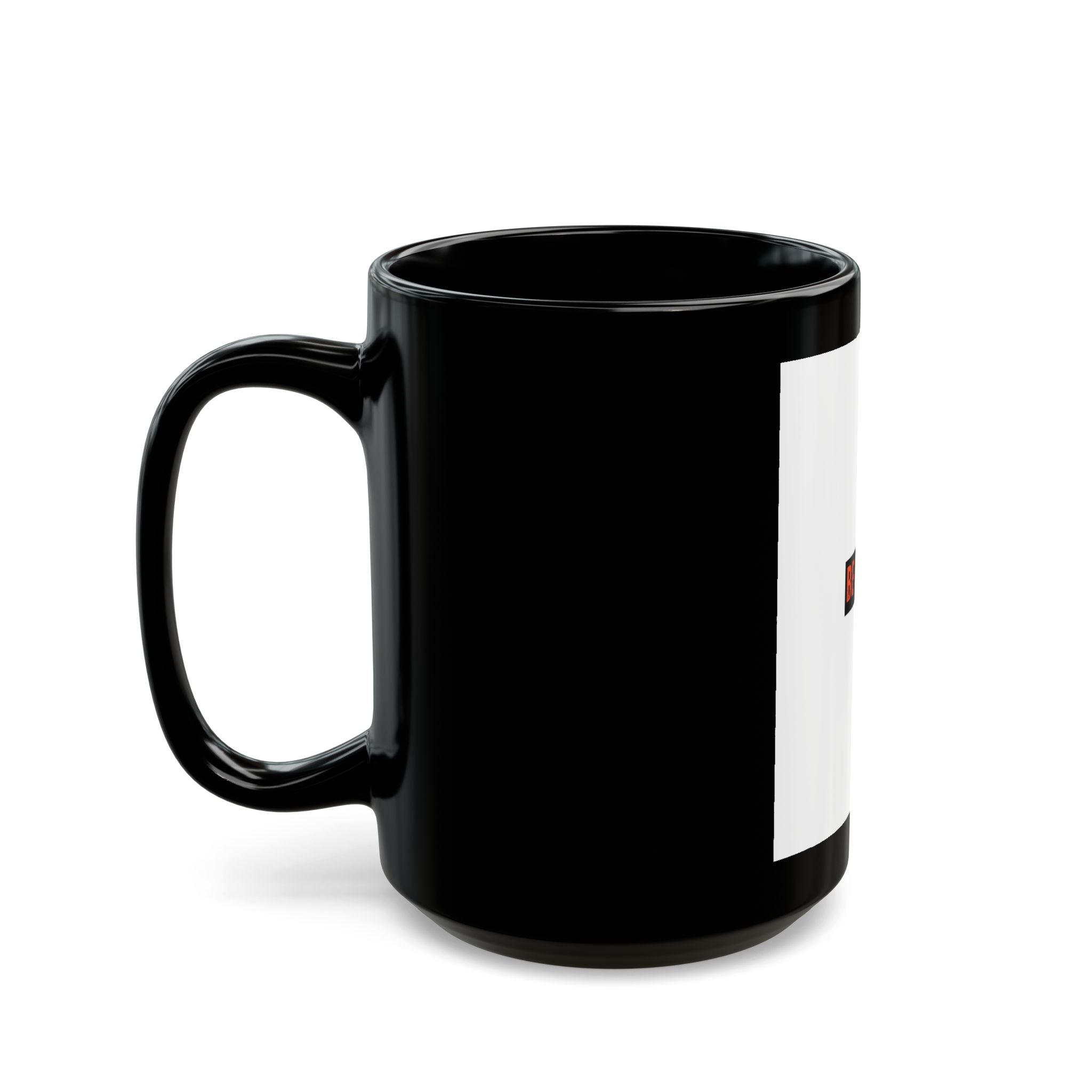 Be Quiet Mug — Black Coffee Cup with Minimalist Bold Text (11oz & 15oz)