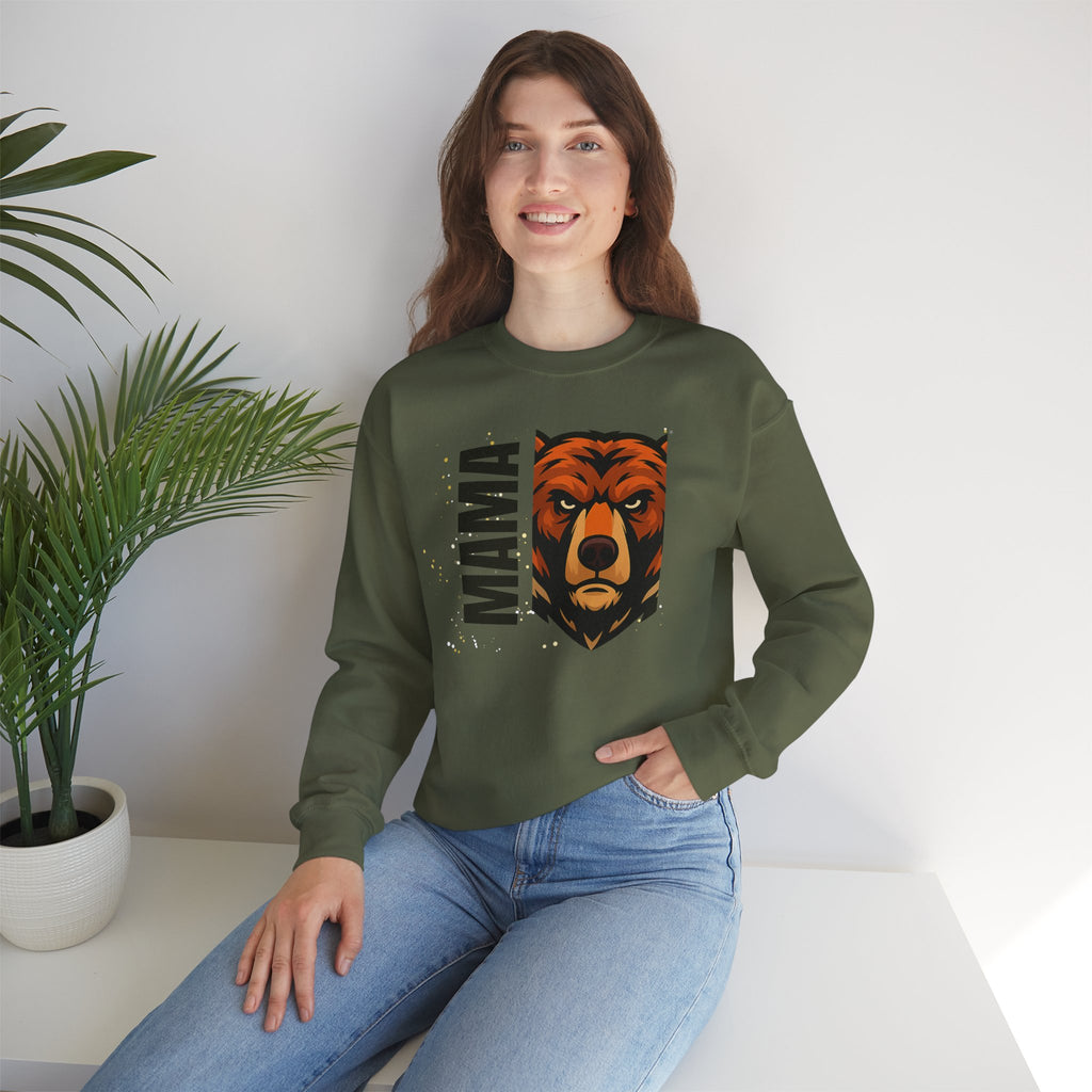 Mama Bear Sweatshirt — Bold Bear Graphic Crewneck for Moms