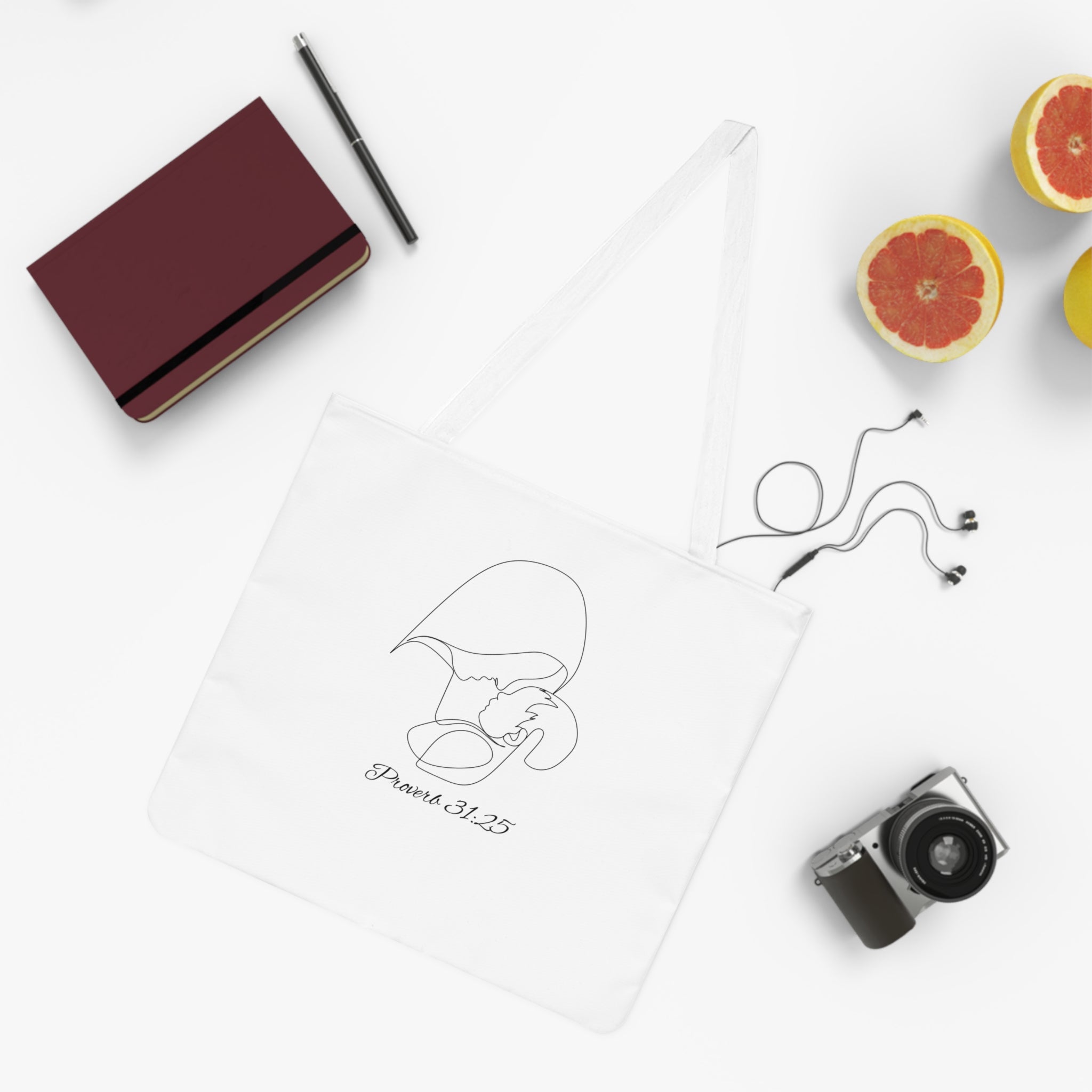 Mom & Newborn Scripture Shoulder Tote Bag