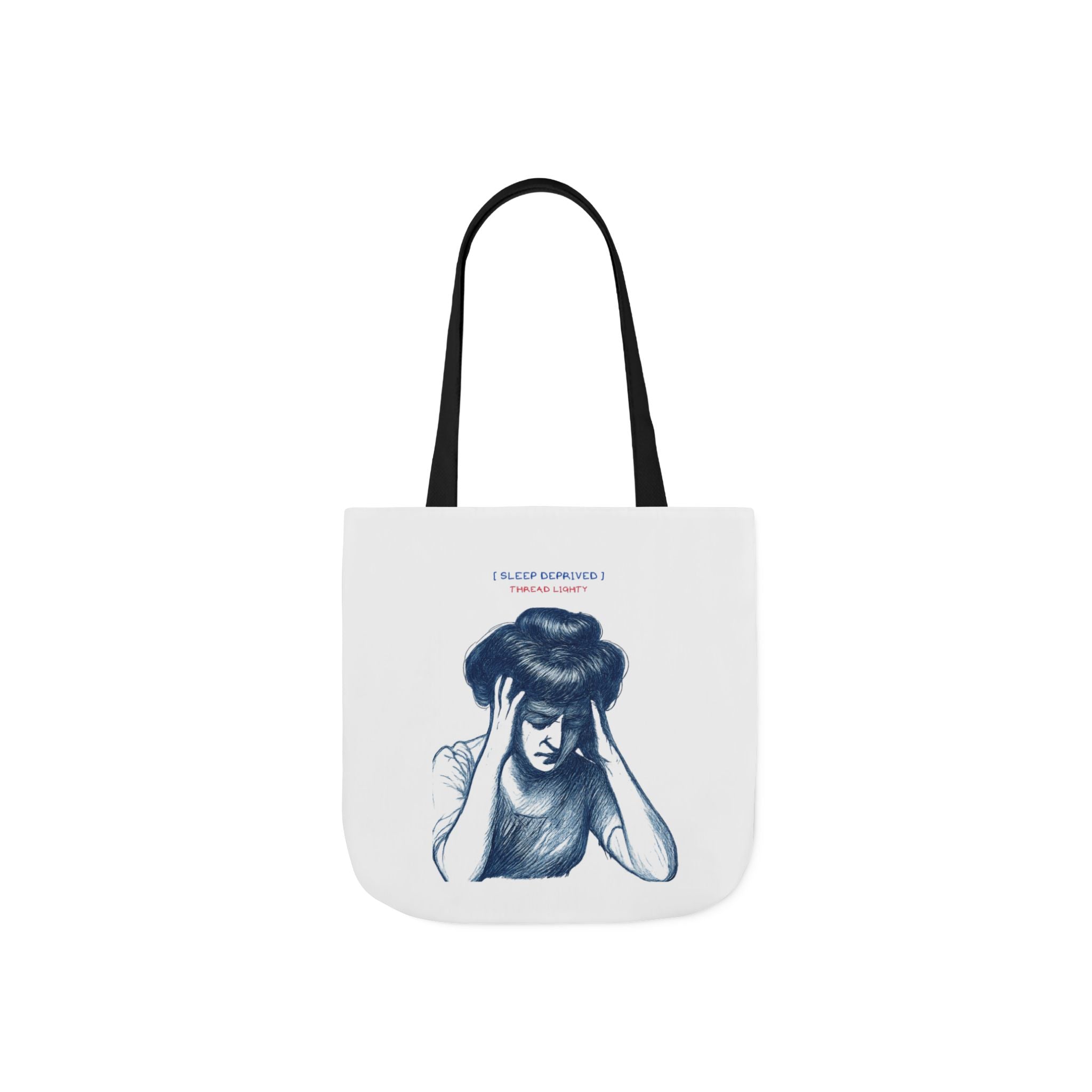Sleep Deprived  — Thread Lightly Graphic Canvas Mom Tote Bag