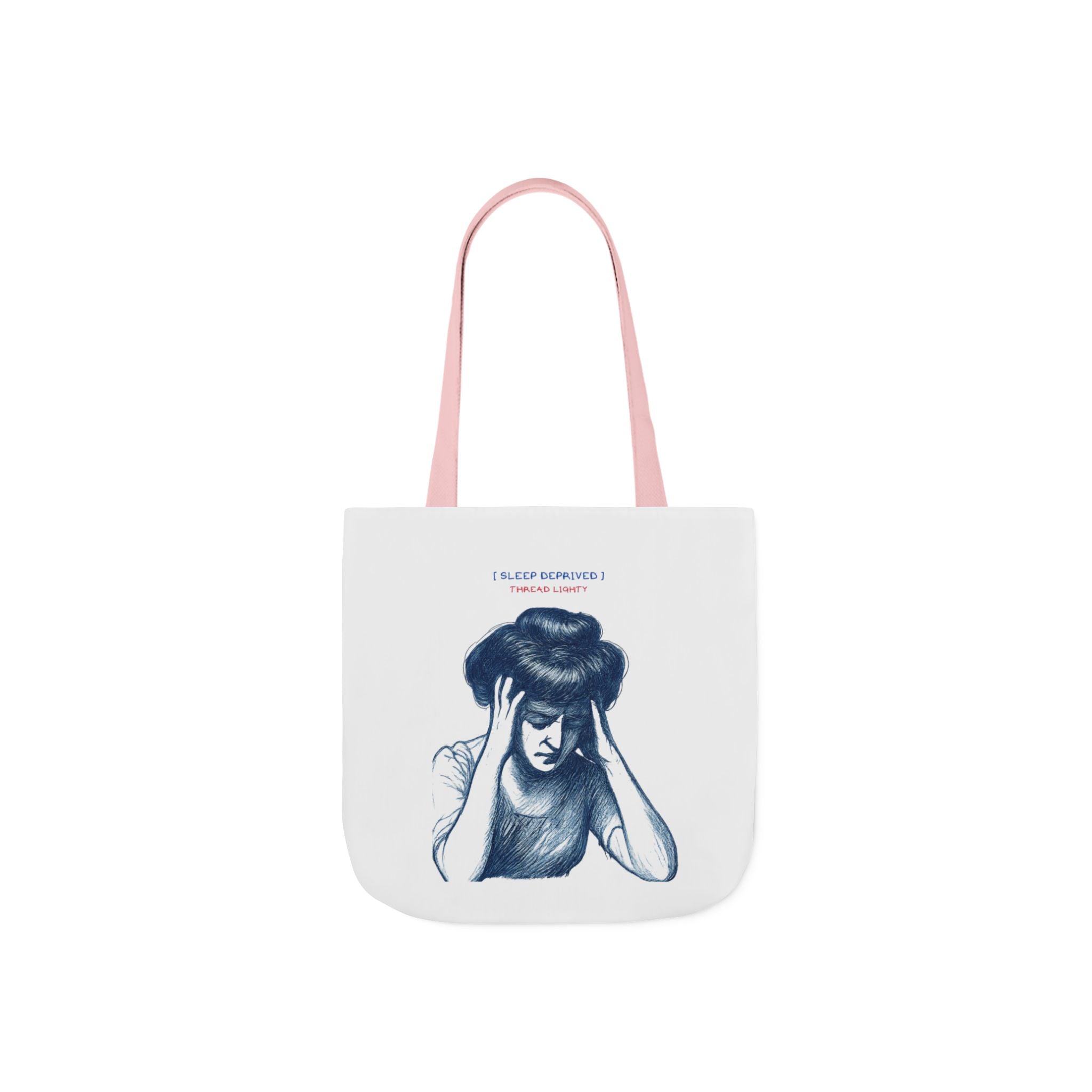 Sleep Deprived  — Thread Lightly Graphic Canvas Mom Tote Bag