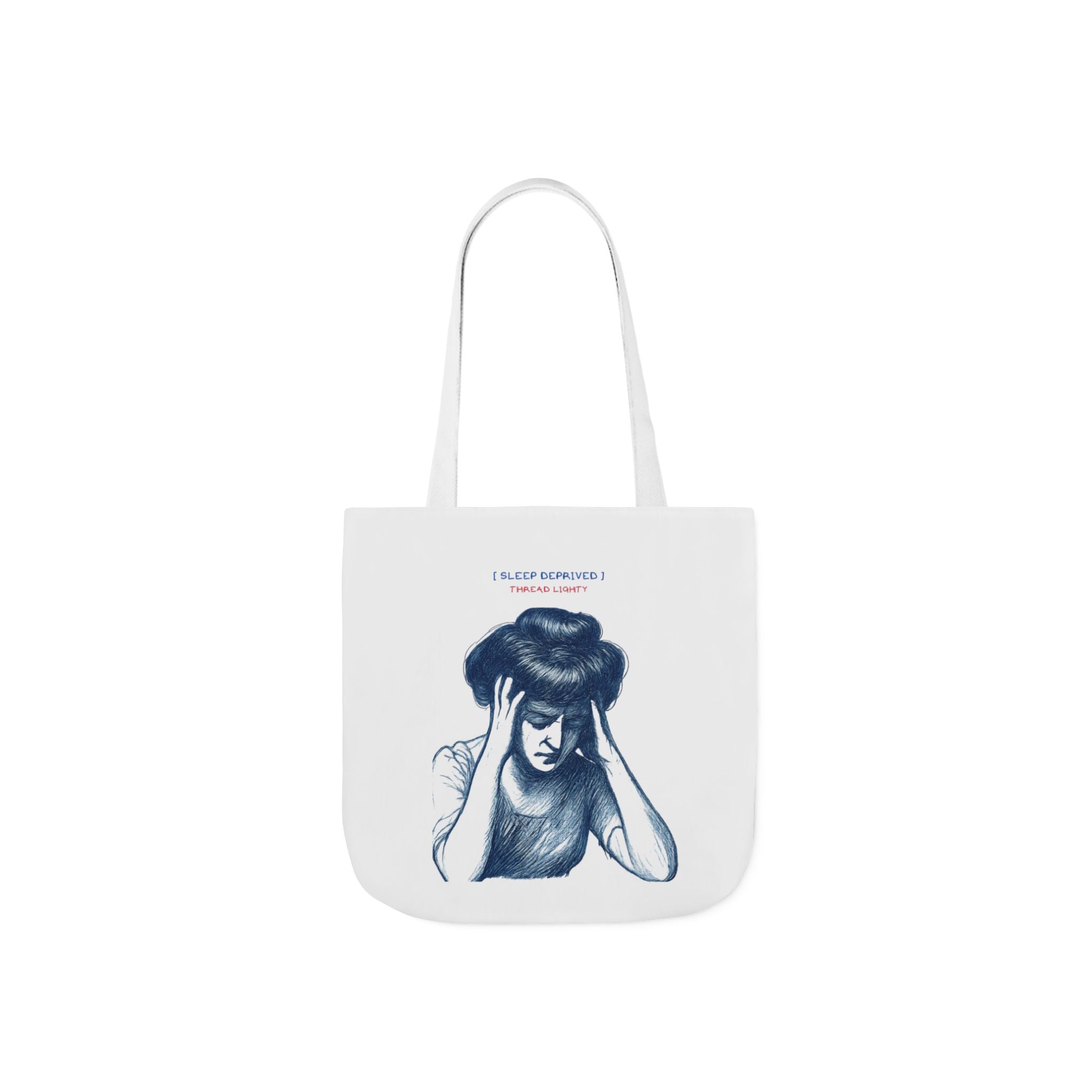 Sleep Deprived  — Thread Lightly Graphic Canvas Mom Tote Bag