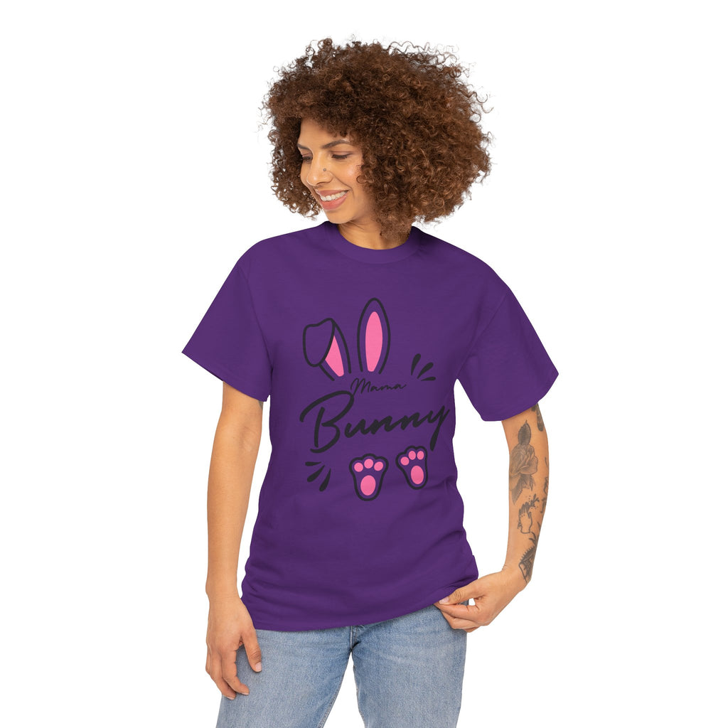 Mama Bunny T-Shirt — Cute Easter Mom Tee with Bunny Ears & Paws