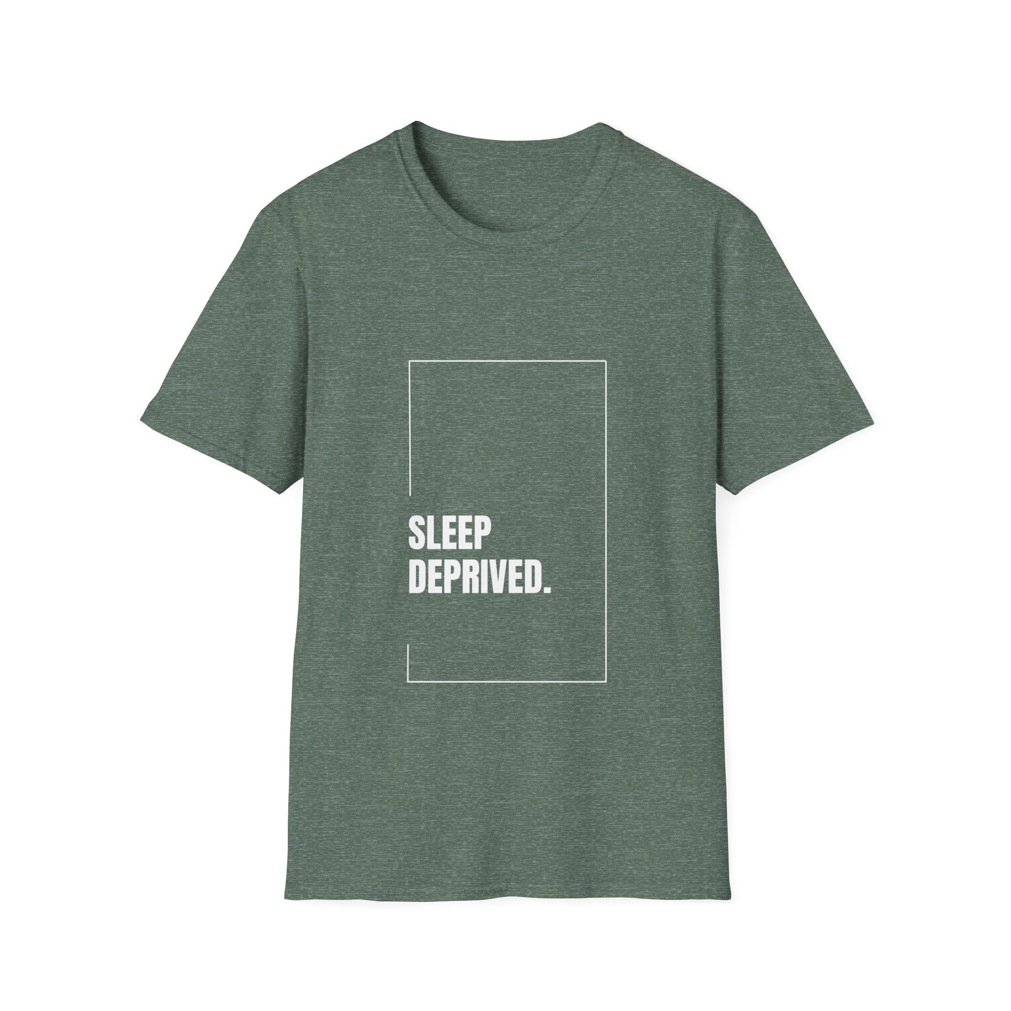 T-Shirt — "Sleep Deprived." Minimalist Graphic Tee for Night Owls