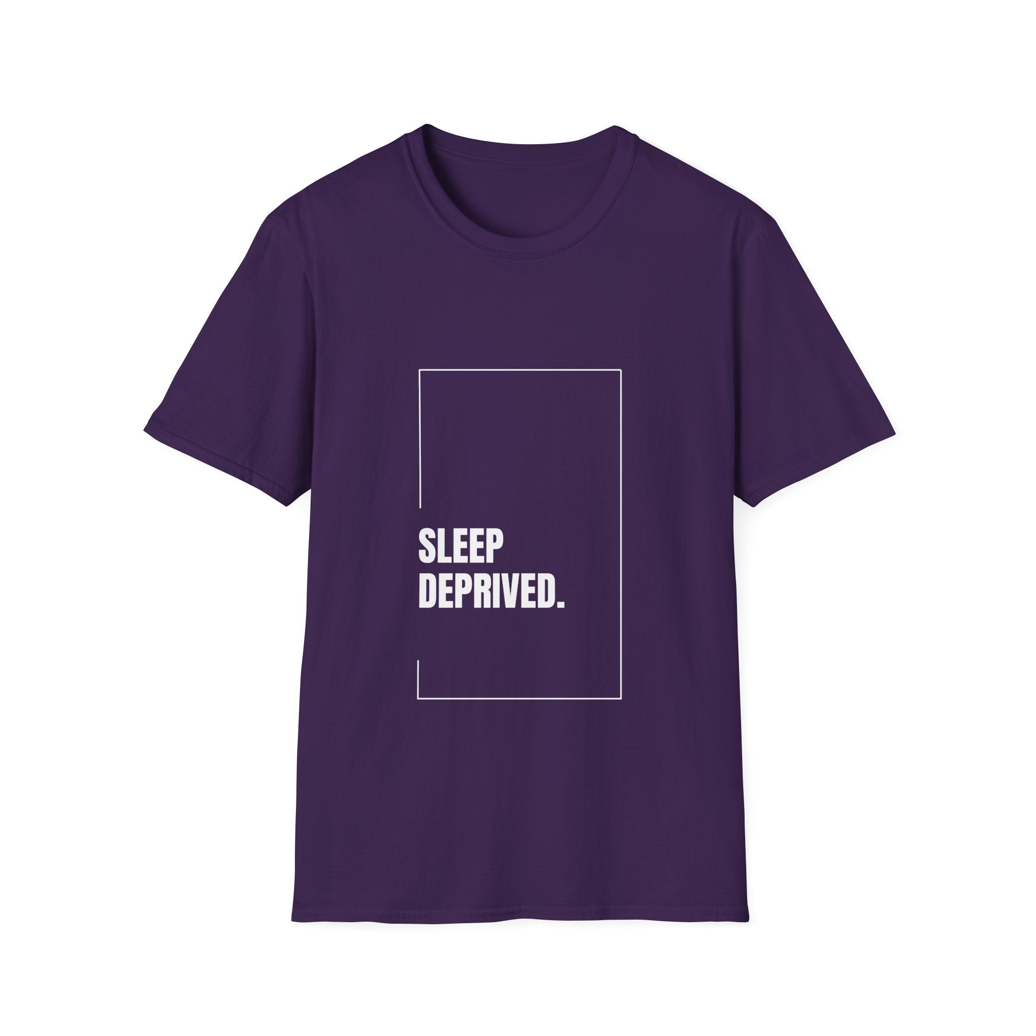 T-Shirt — "Sleep Deprived." Minimalist Graphic Tee for Night Owls